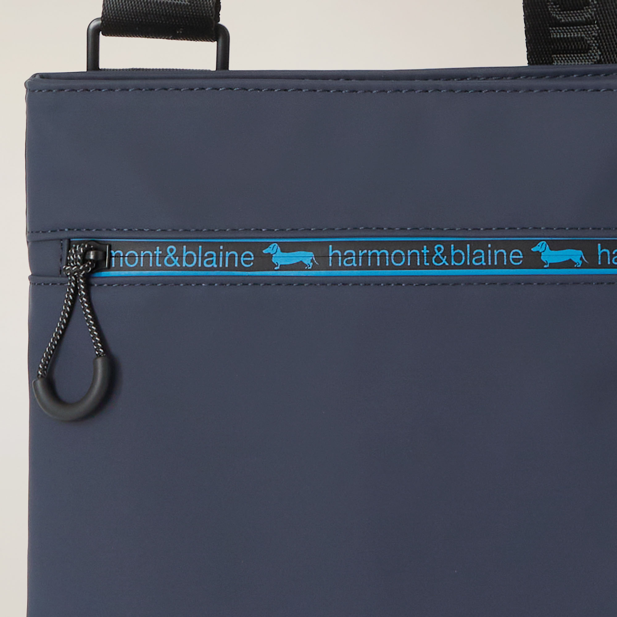 Borsa A Tracolla Con Lettering E Logo, Blu Navy, large image number 2