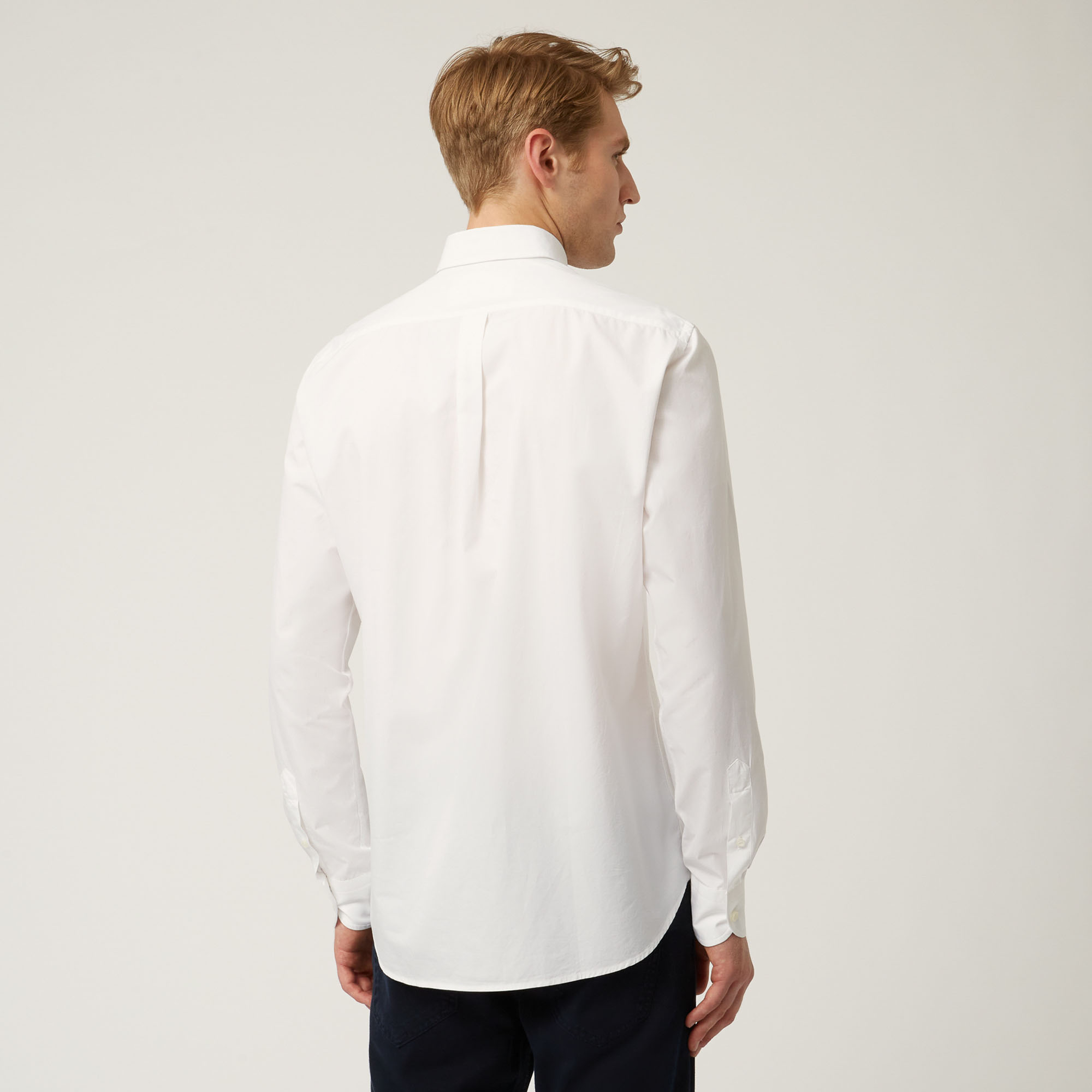 Essentials shirt in plain-coloured cotton