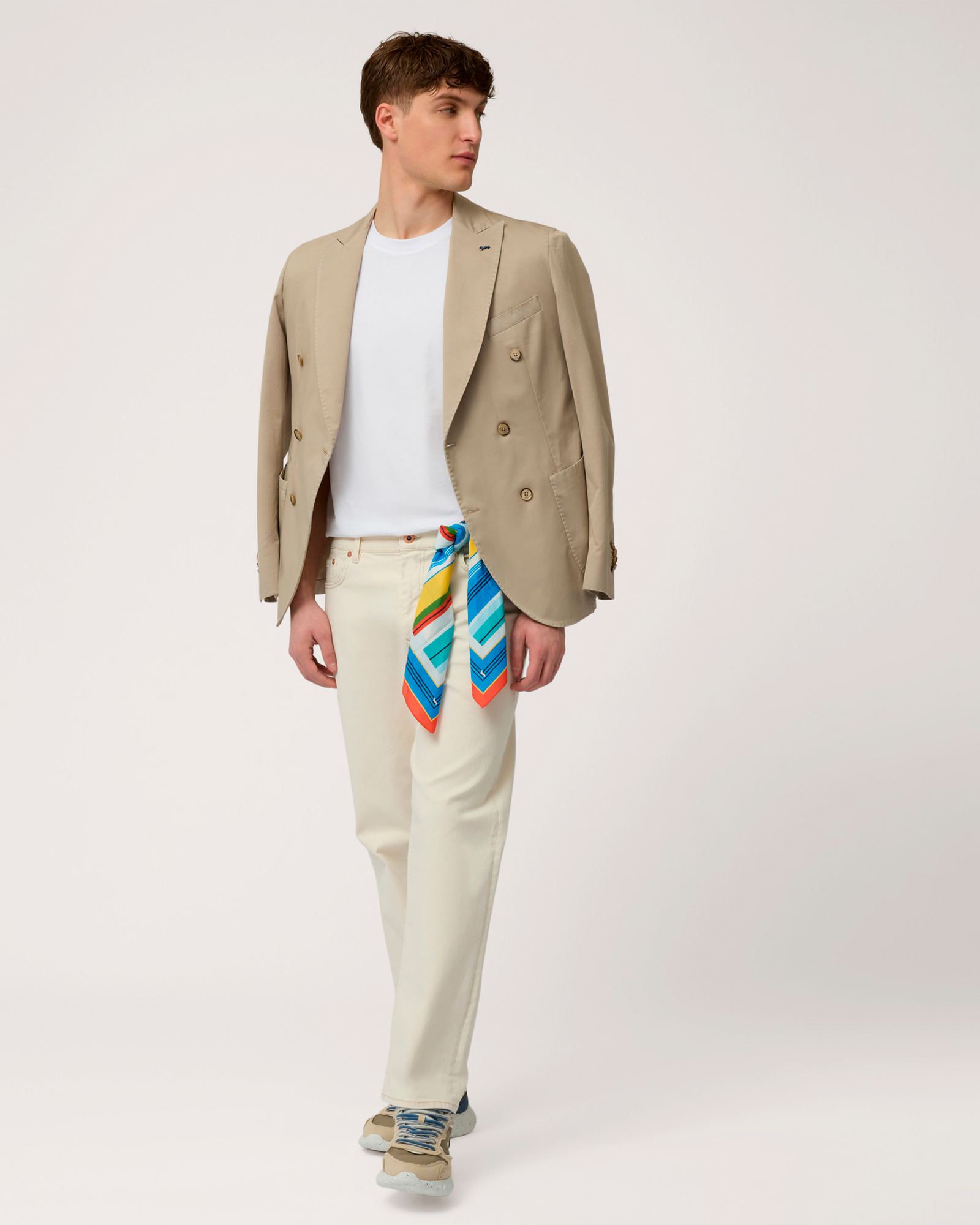 Straight Fit Pants, Creamy White, large image number 3