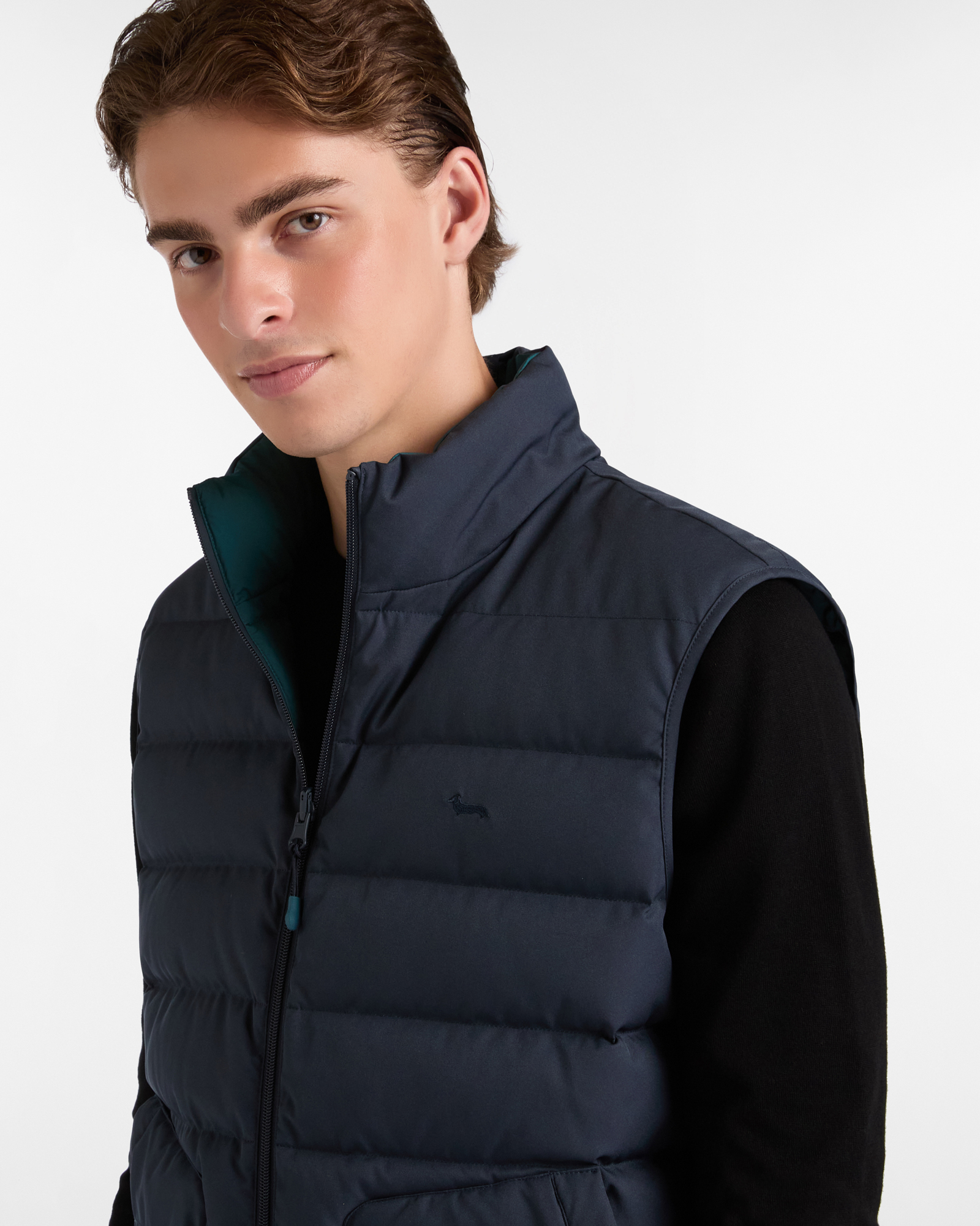 Reversible Padded Vest, Bluette, large image number 2