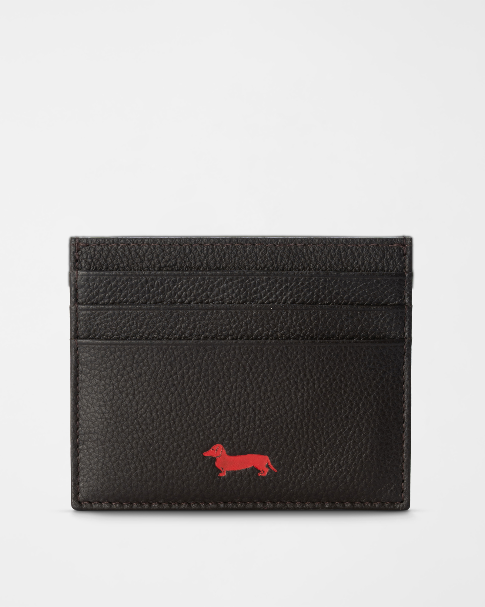 Men&rsquo;s card holder in genuine leather, DARK OAK, large