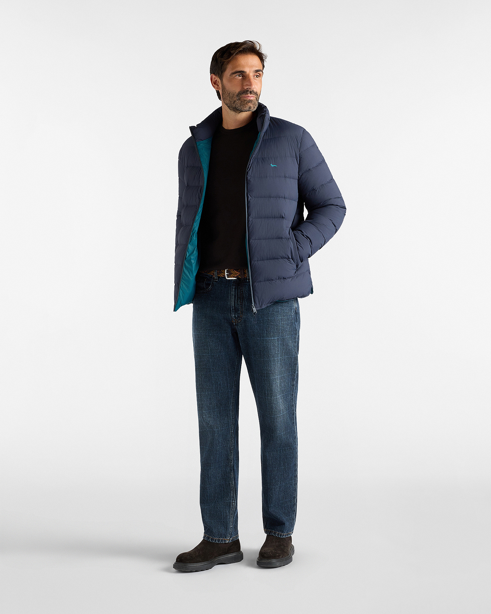 Ripstop Nylon Bomber Jacket, NAVY BLUE, large image number 3