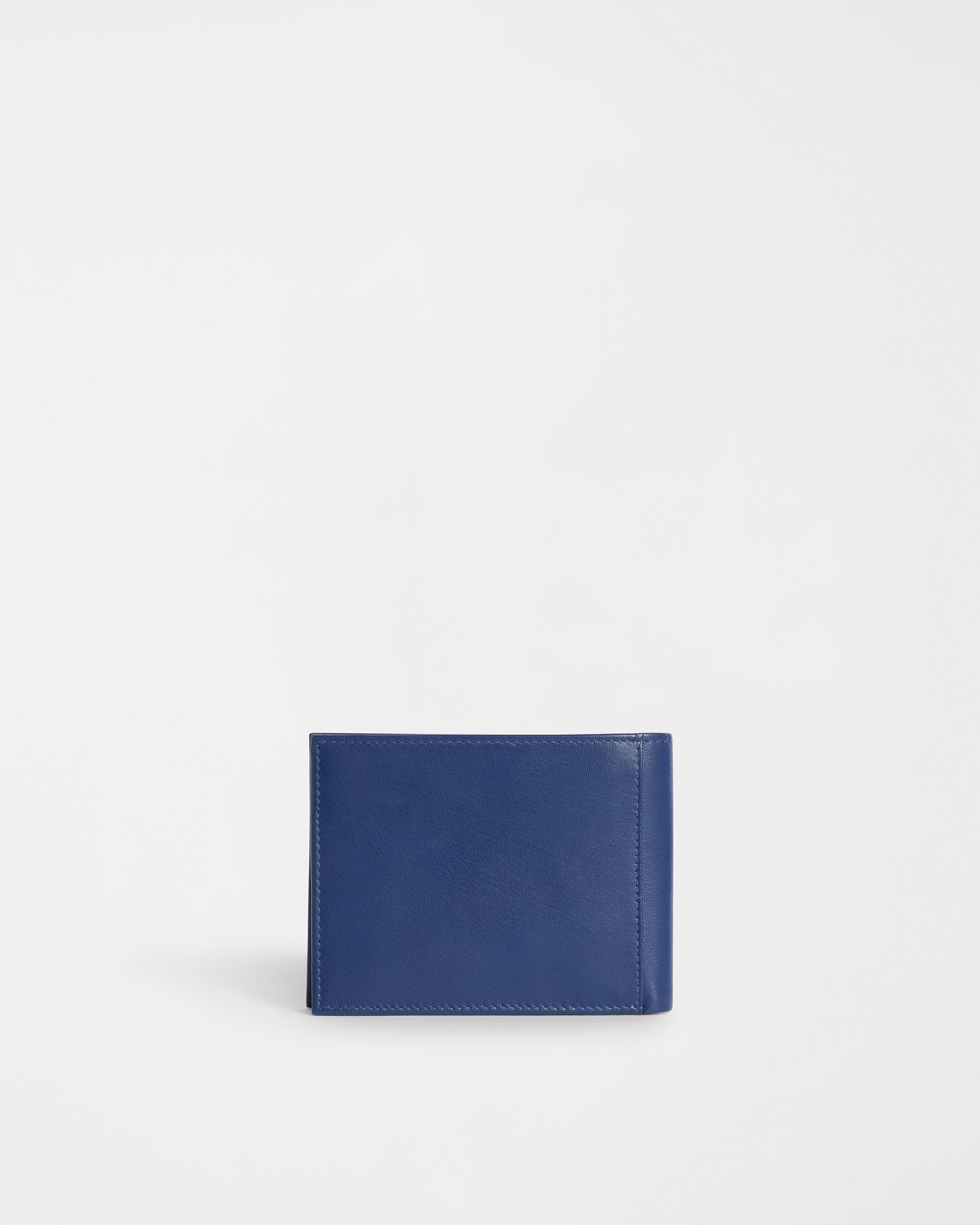 Leather Wallet with Dachshund, Navy Blue, large image number 1