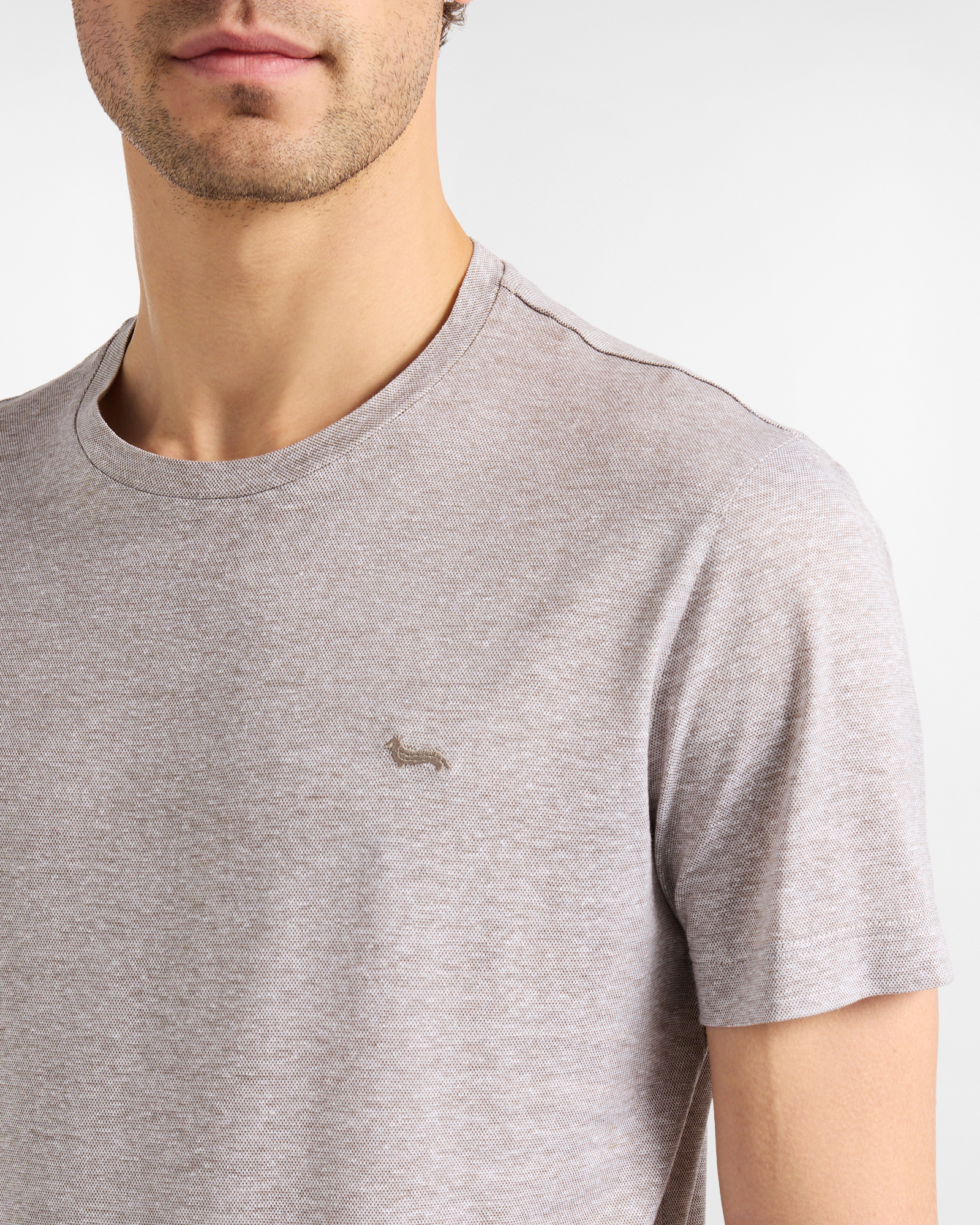 Linen blend T-shirt, Beige, large image number 2