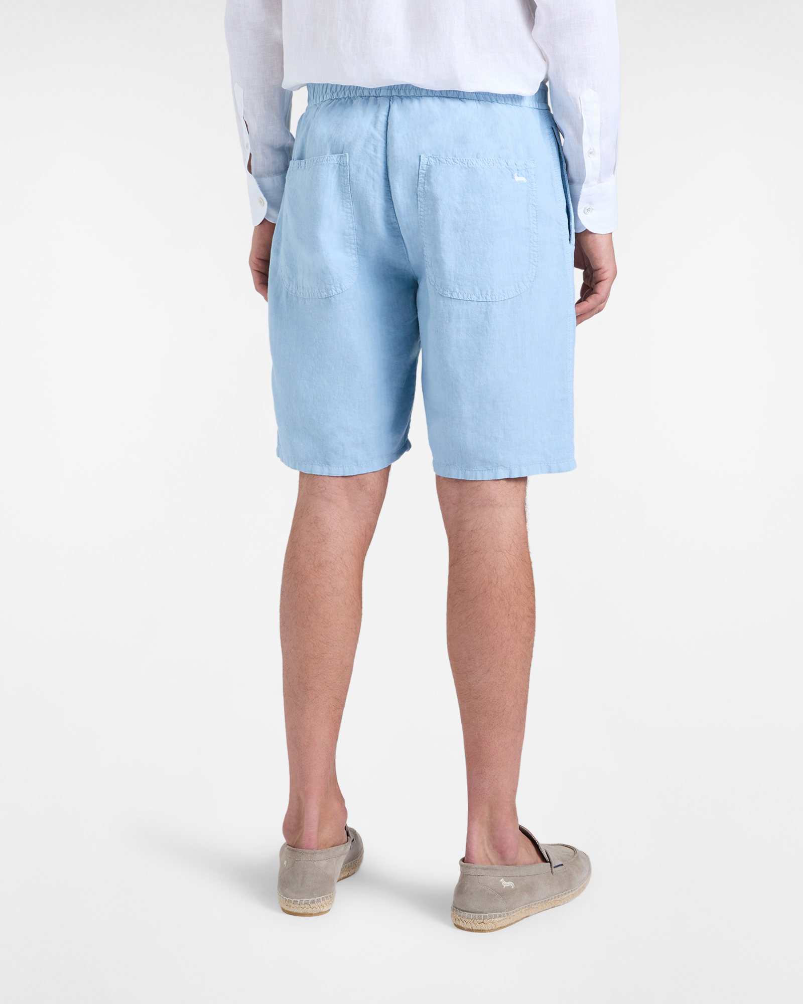 Men's Postcard capsule linen Bermuda shorts, Blue, large image number 1