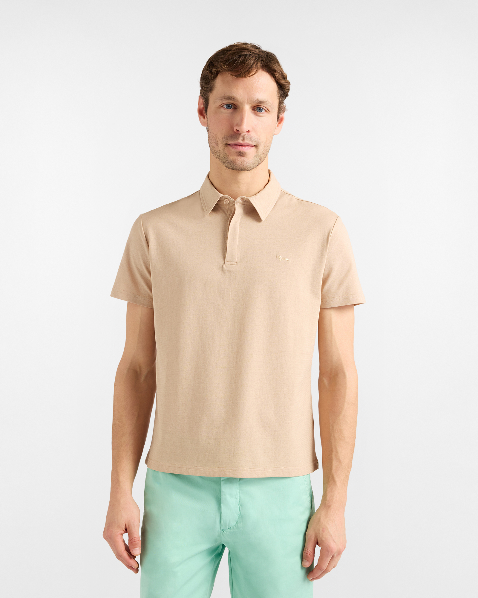 Polo Basic, Uomo, Beige, Taglia: S