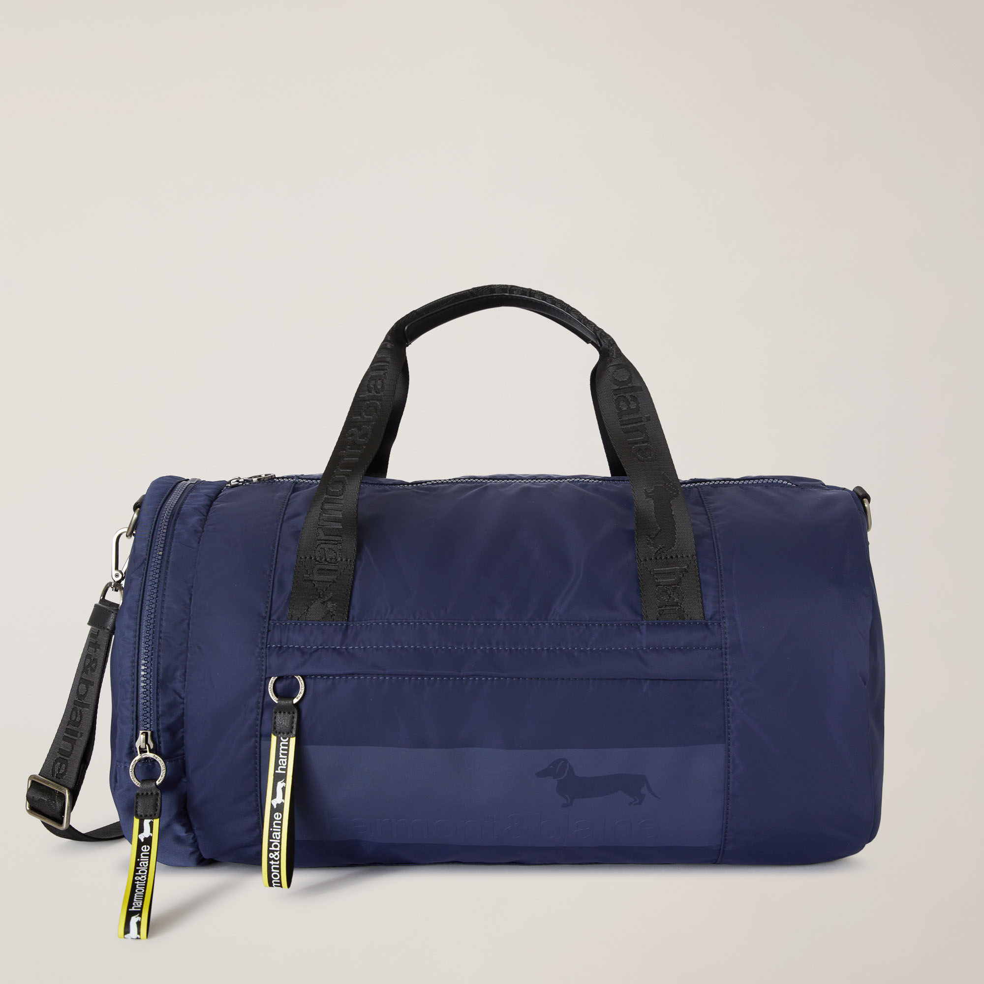 Borsone Con Doppio Manico E Tracolla Rimovibile, Blu Navy, large image number 0