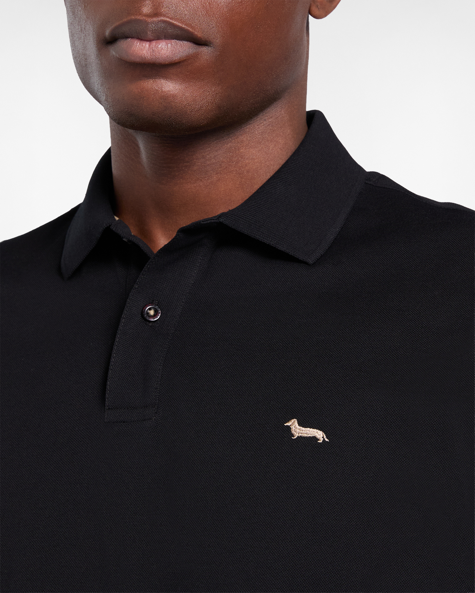 Men's basic piqu&eacute; polo shirt, Black, large image number 2