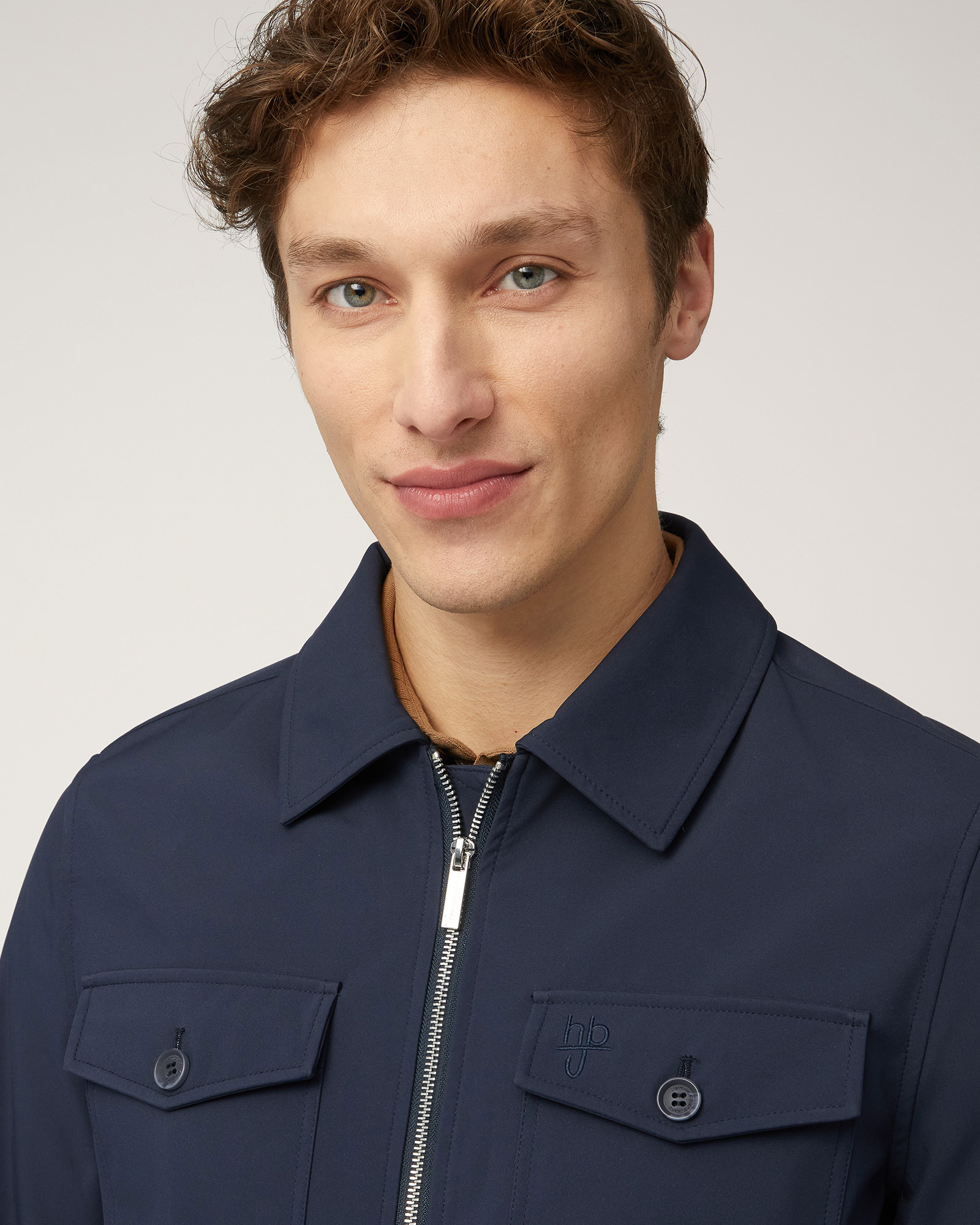 Soft Shell Jacket With Pockets, Dark Blue, large image number 2