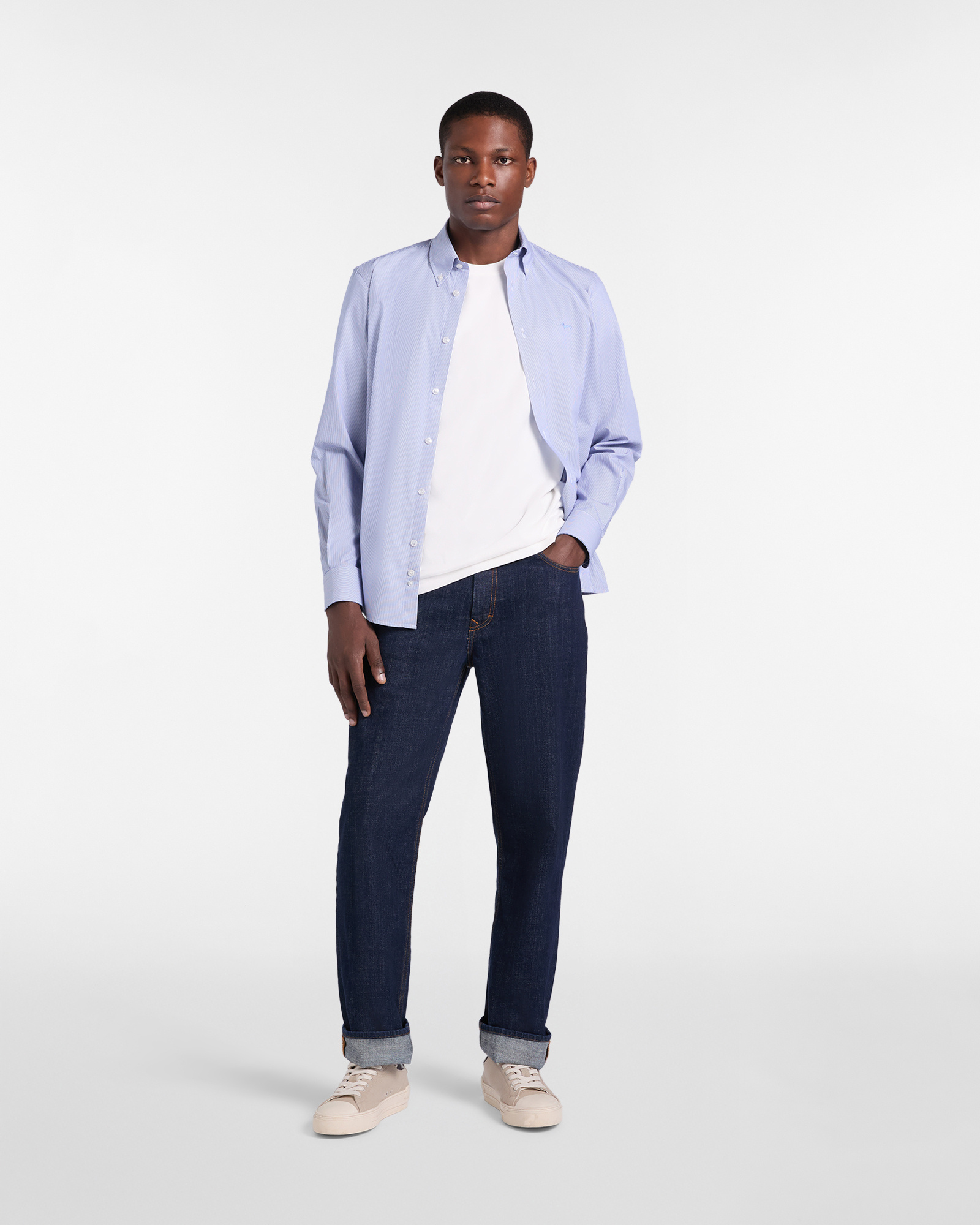 Solid color relaxed-fit T-shirt, White, large image number 3