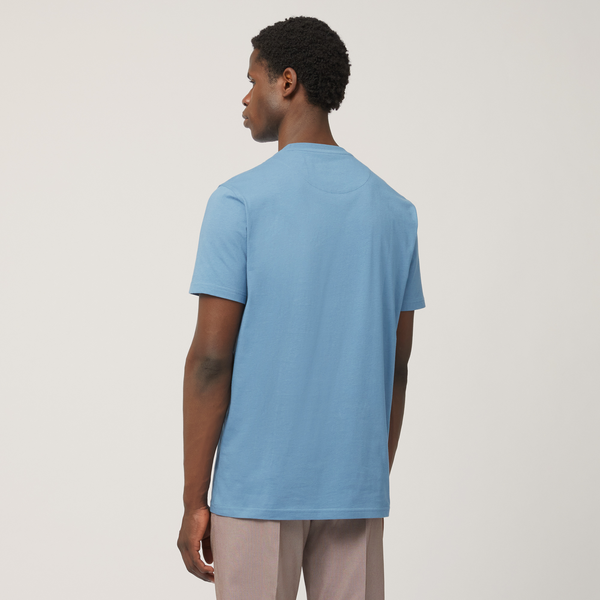 T-Shirt Con Taschino, Blu, large image number 1