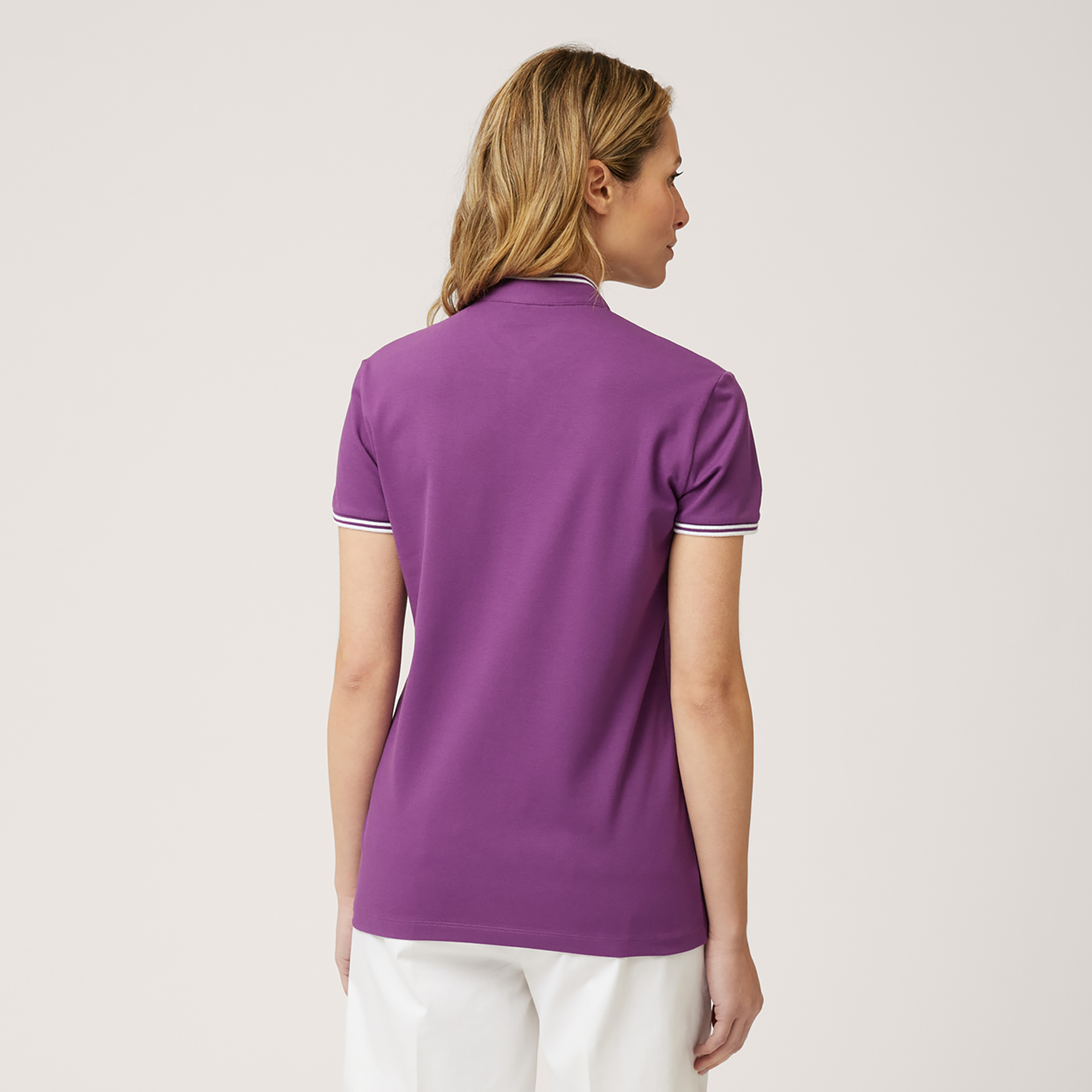 Polo with Mandarin Collar, Violet, large image number 1