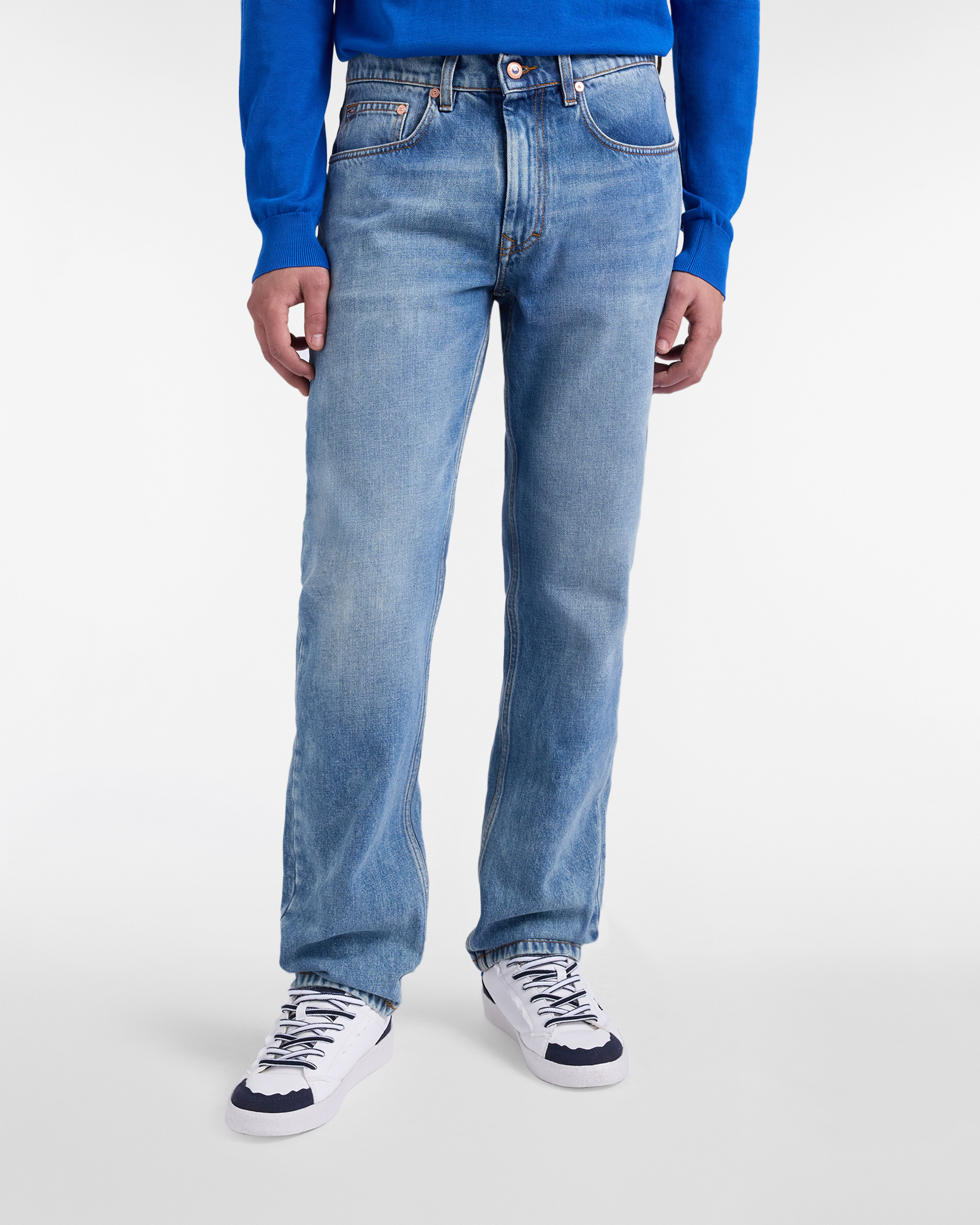 Men's regular-fit five-pocket denim pants