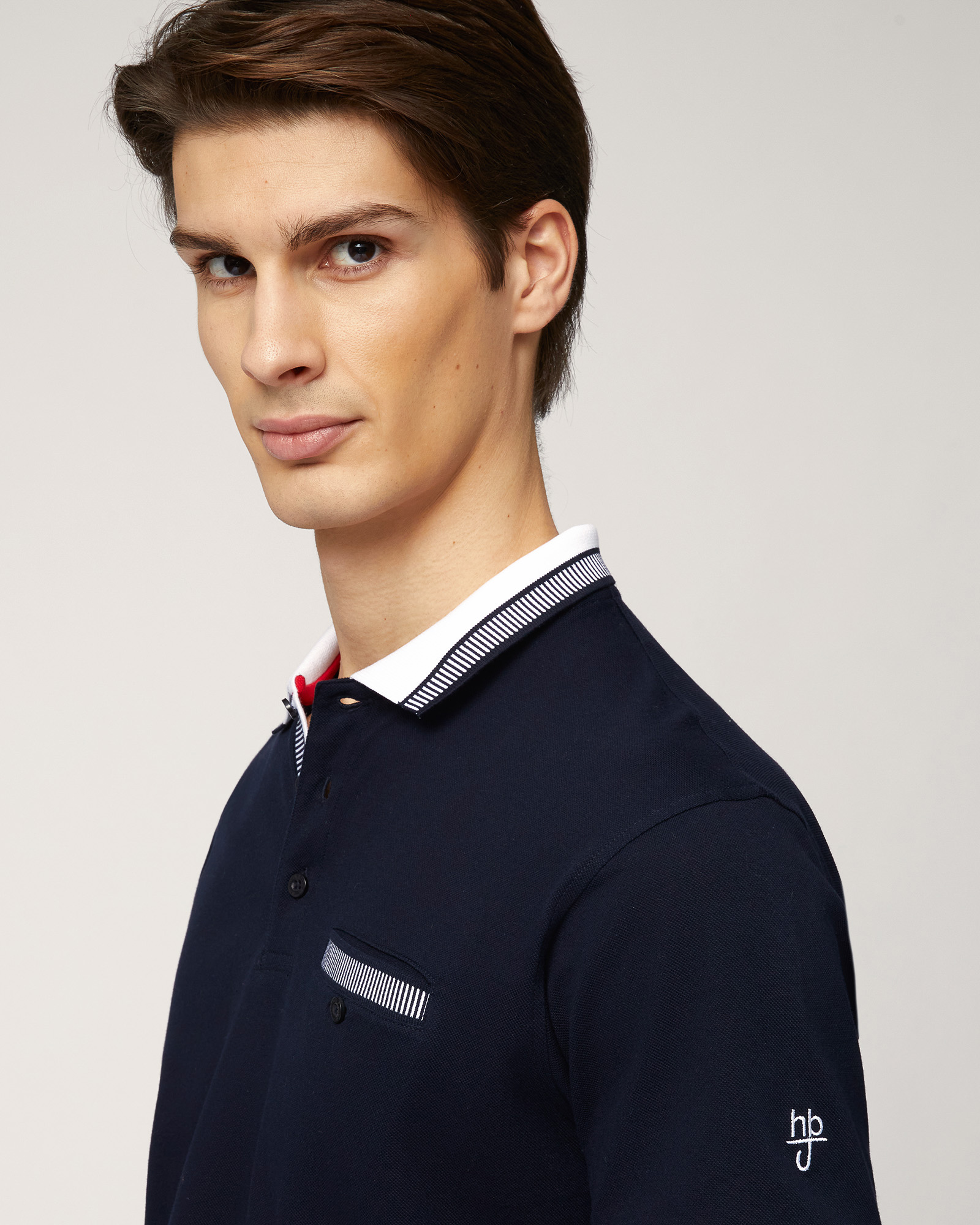 Polo with Contrasting Details, Dark Blue, large image number 2