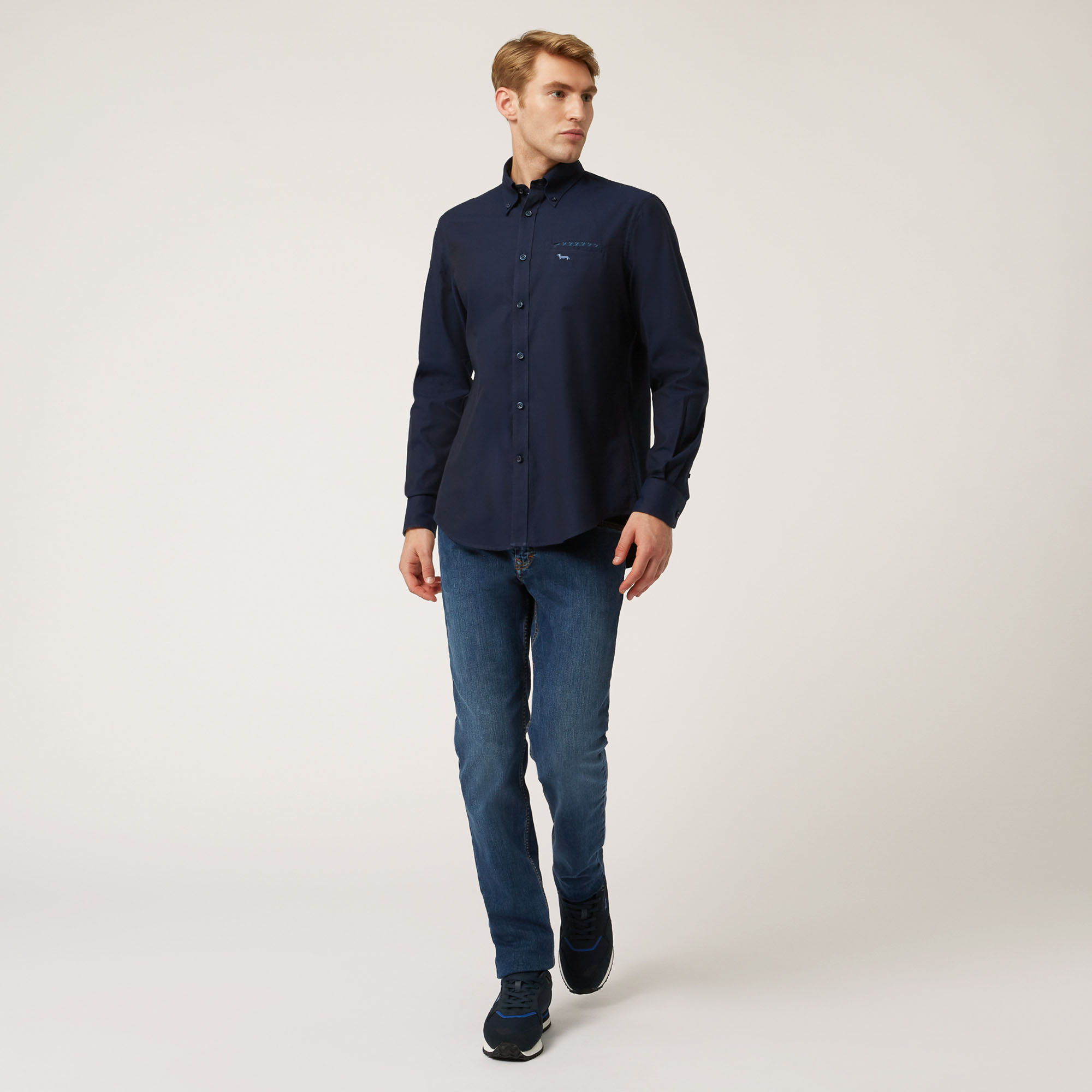 Cotton Shirt With Small Welt Pocket, Light Blue, large image number 3