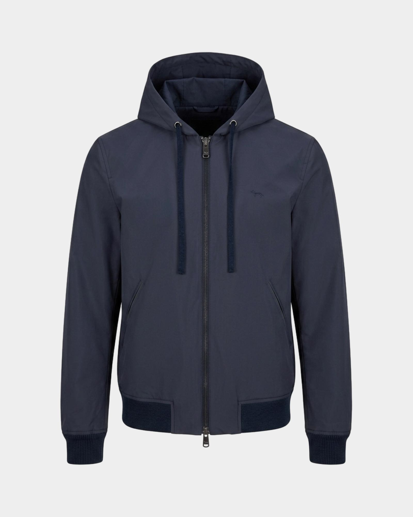 Chaqueta para hombre reversible en mezcla de lana azul Pr&iacute;ncipe de Gales, AZUL MARINO, large