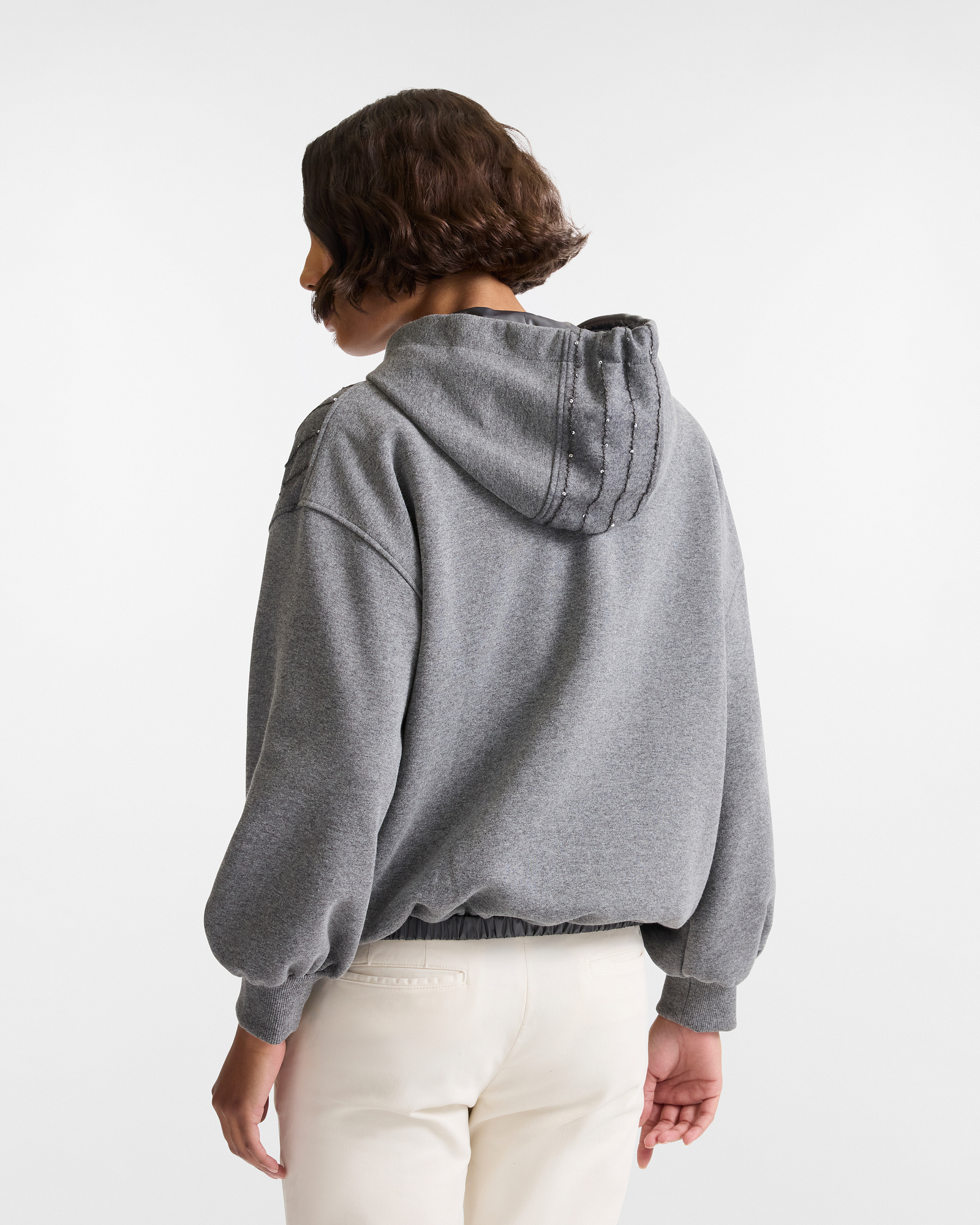 Sudadera Oversize con Capucha y Mangas Abullonadas