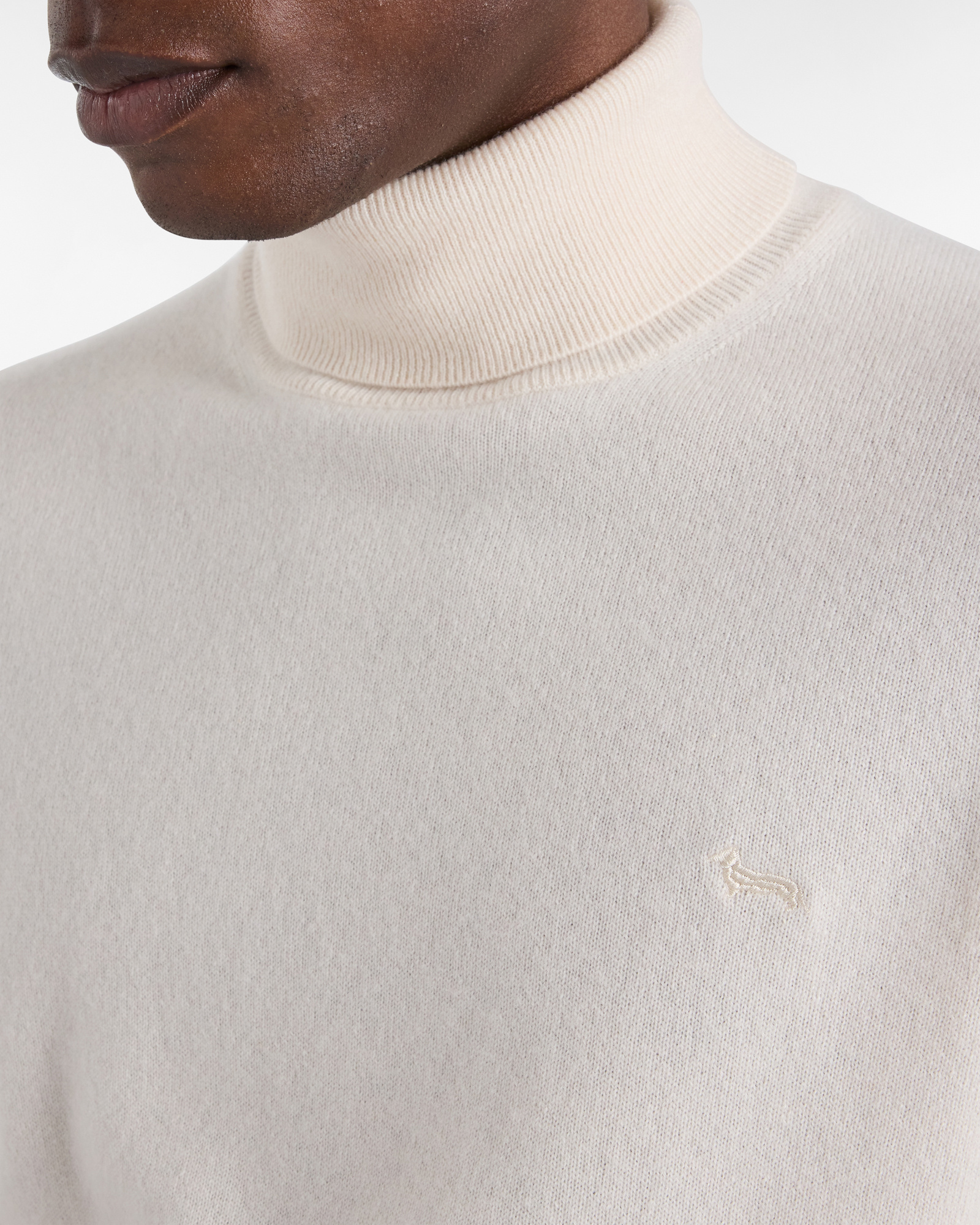 Pure cashmere turtleneck "Cortina a Colori", Beige, large image number 2