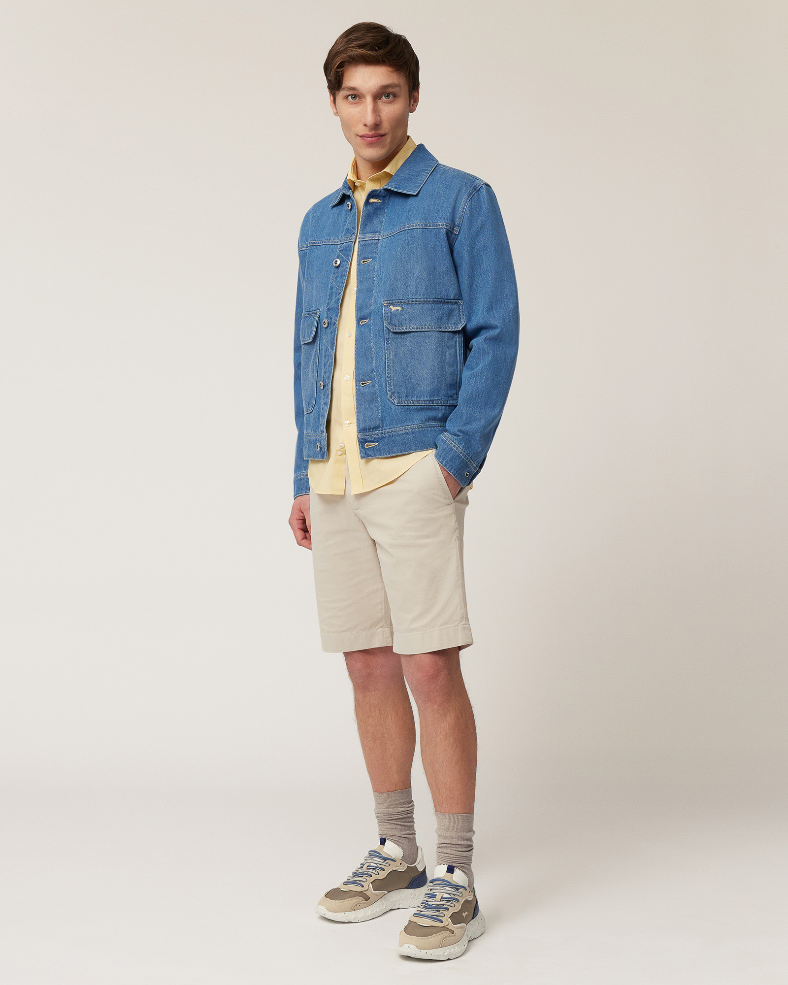Cotton Denim Overshirt, Denim Blue, large image number 3