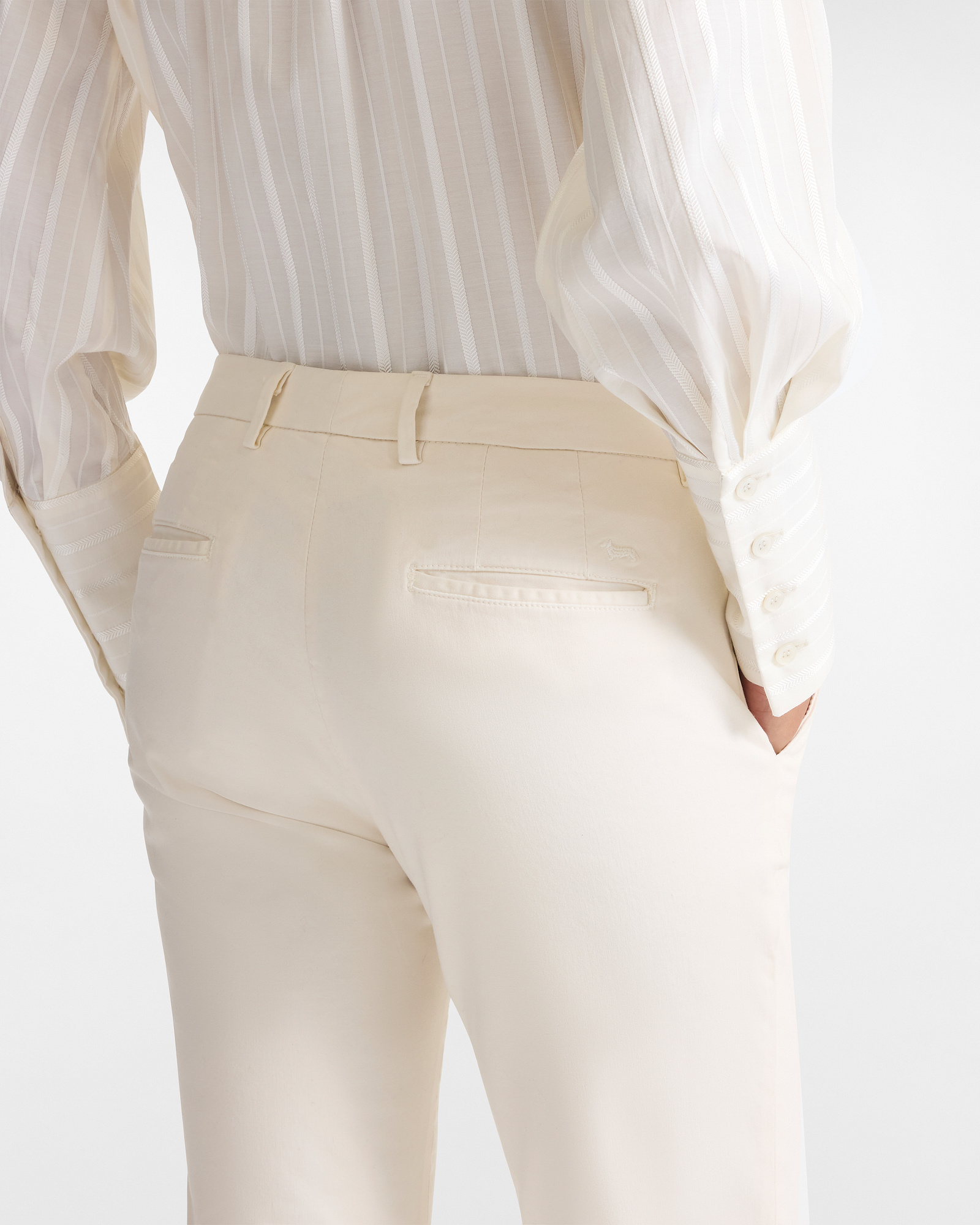 Stretch Gabardine Trousers, Beige, large image number 2