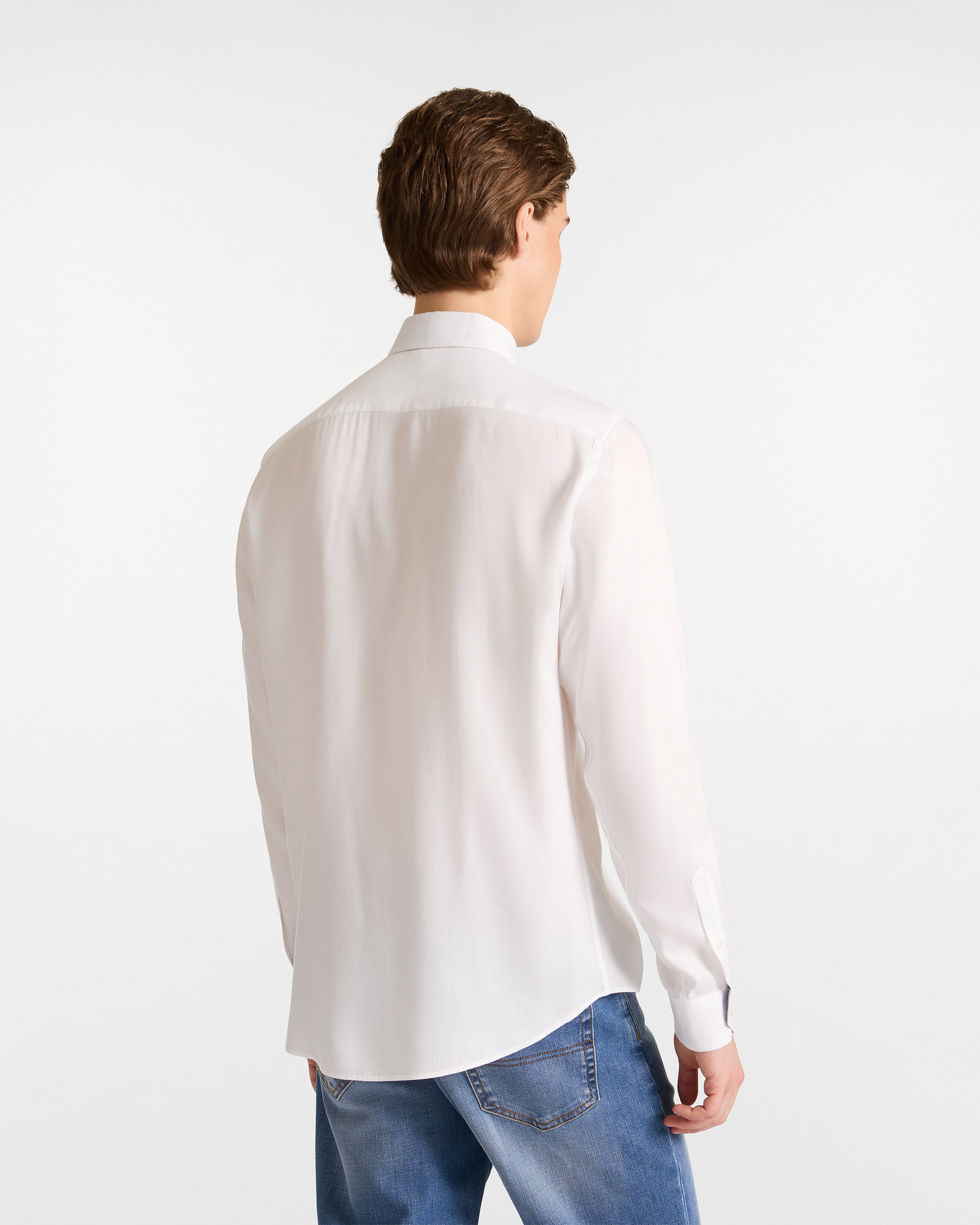 Lyocell Shirt, White, large image number 1