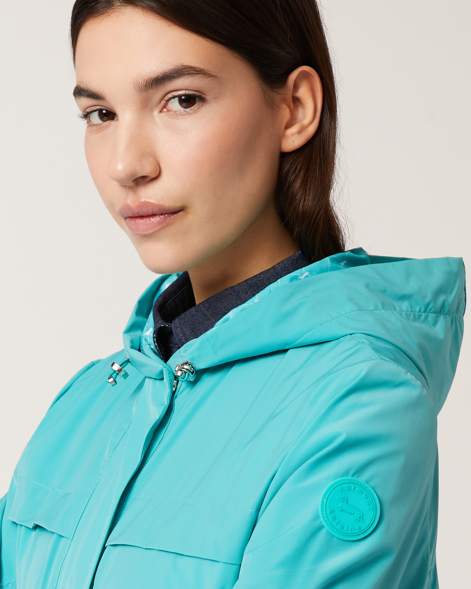 Duster Coat with Hood, Turquoise, large image number 2