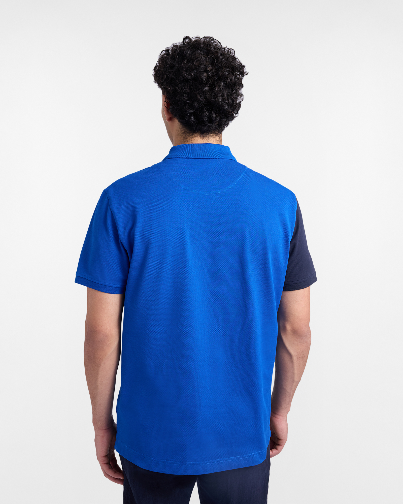 Men's color block piqu&eacute; polo shirt