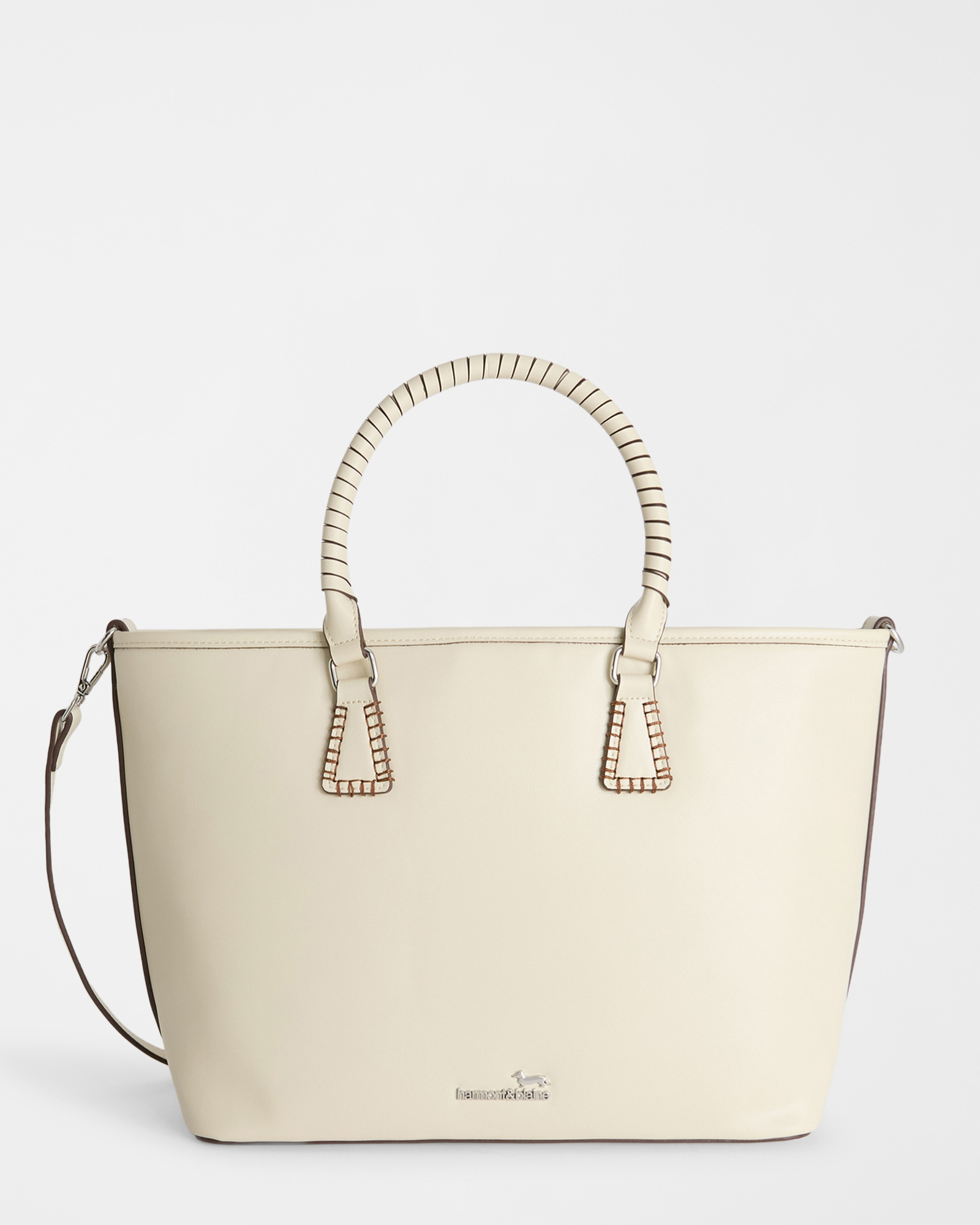Faux leather shopper