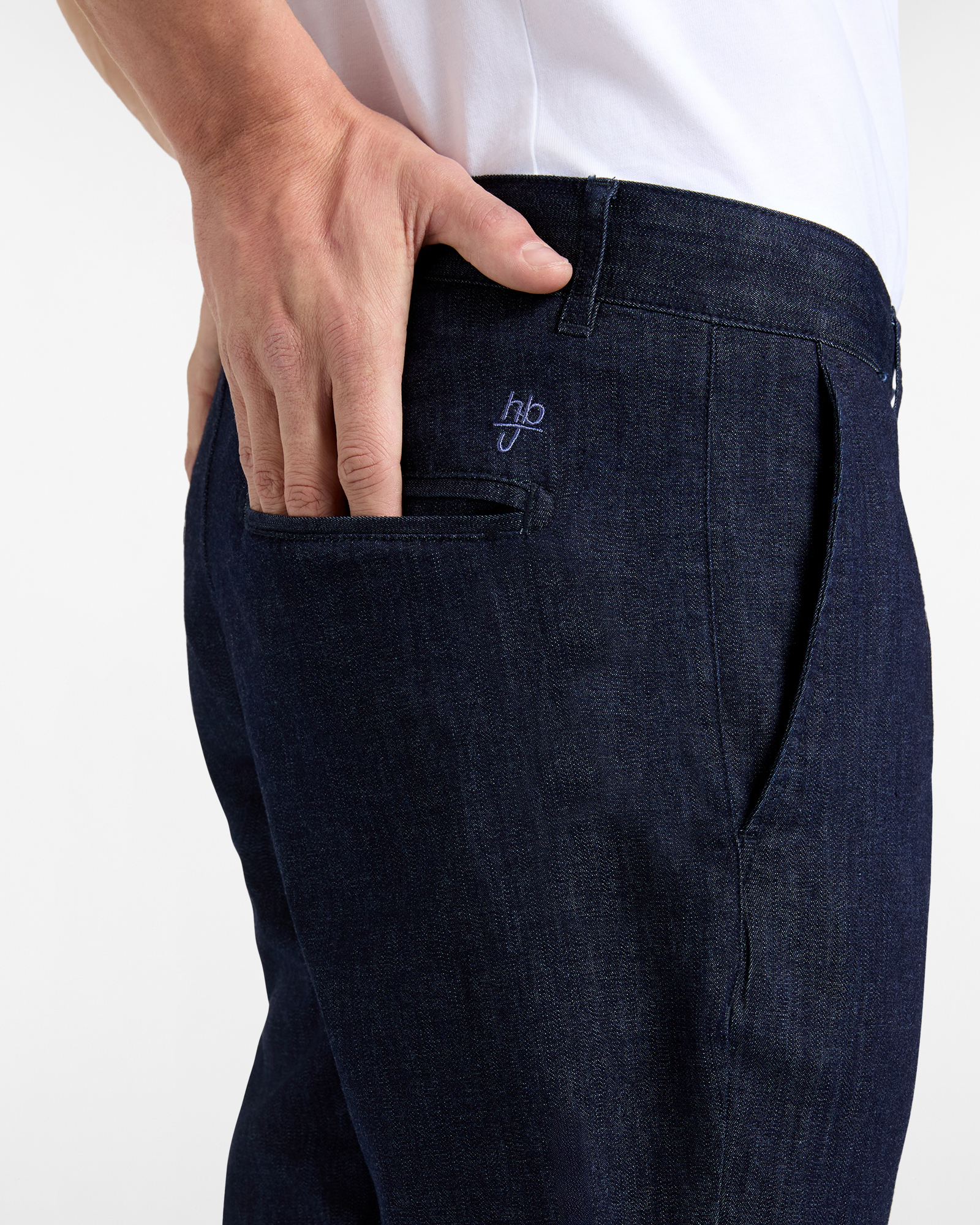 Chino Uomo in Light Denim Narrow Fit, Blu denim, large image number 2