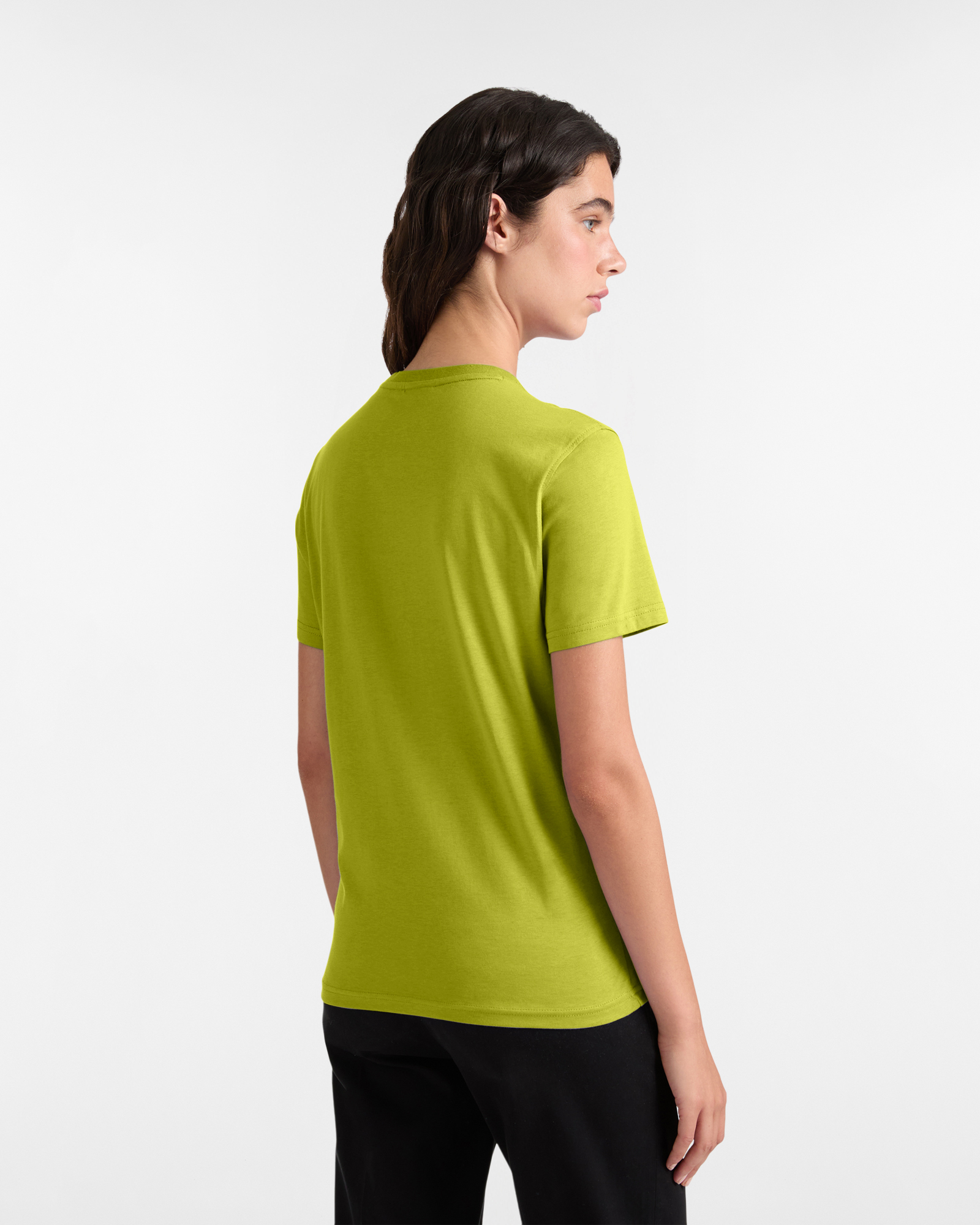 T-shirt in Jersey di Cotone con Bassotto Ricamato, Verde, large image number 1
