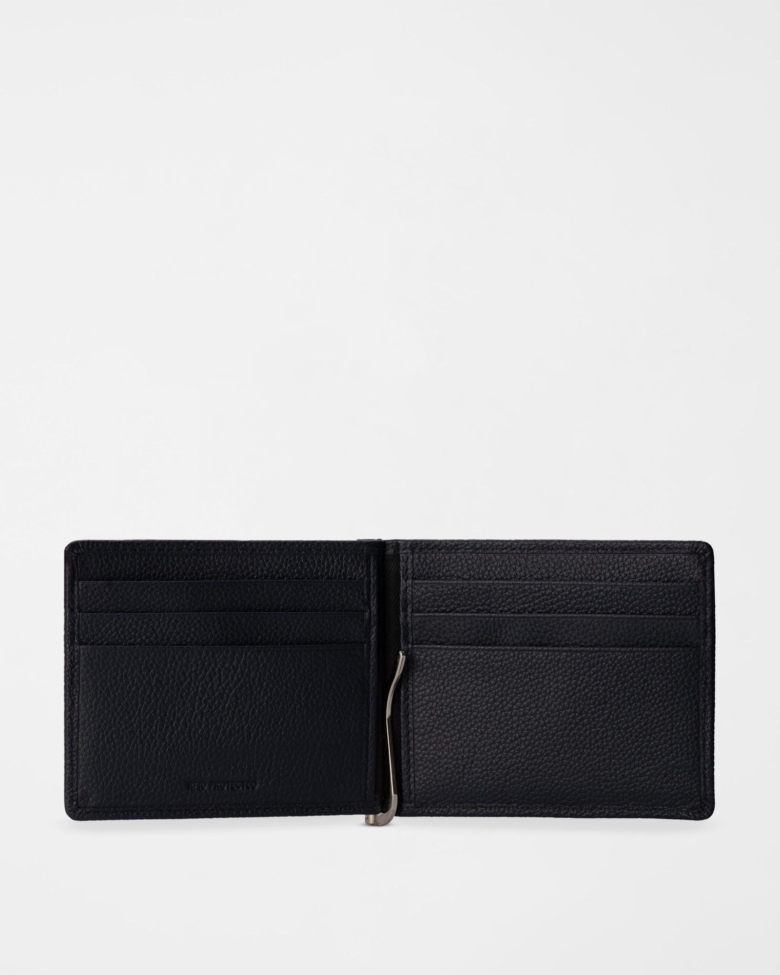 Men&rsquo;s Wallet with Money Clip in Genuine Leather, NAVY BLUE, large