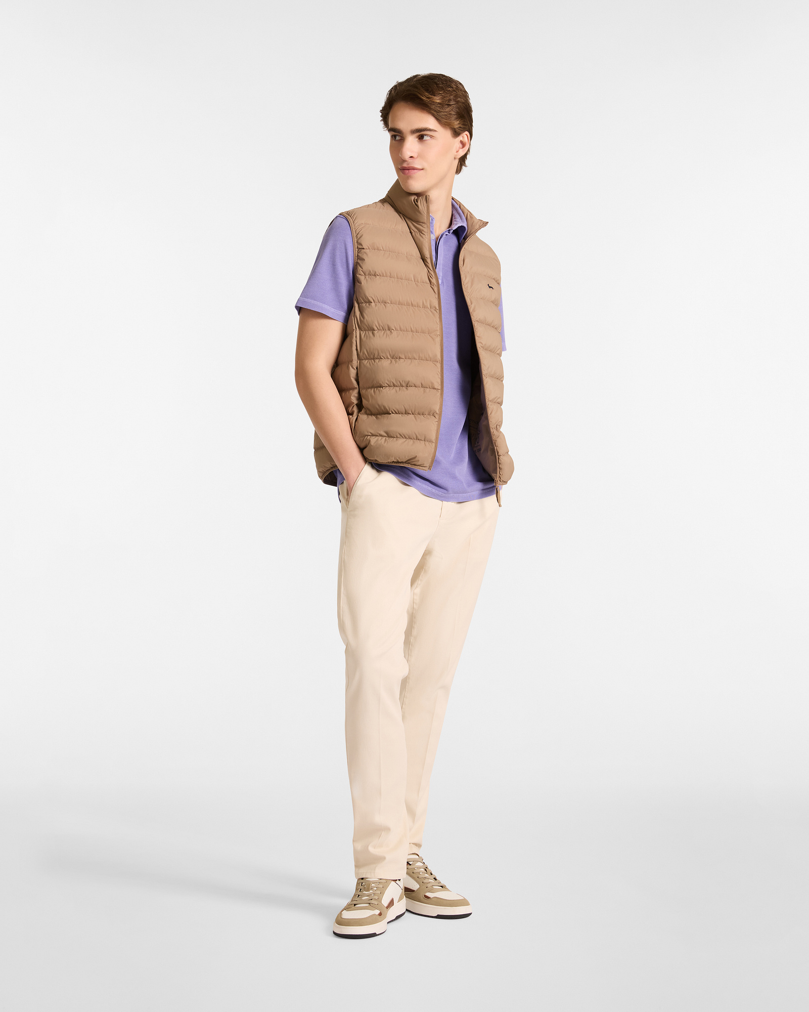 Cotton Polo with Dachshund, Hydrangea Purple, large image number 3