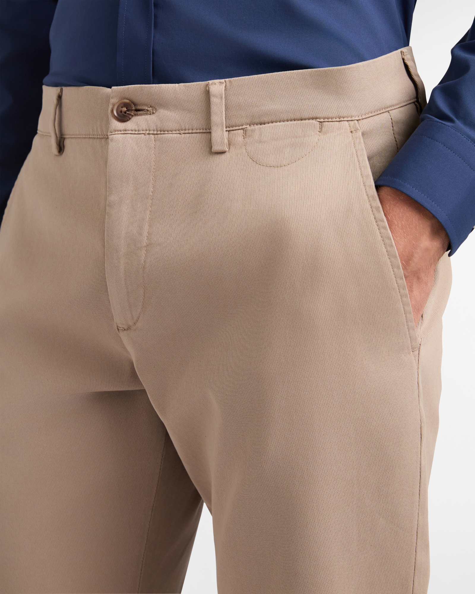 Narrow Fit Chino Trousers, Sand, large image number 2