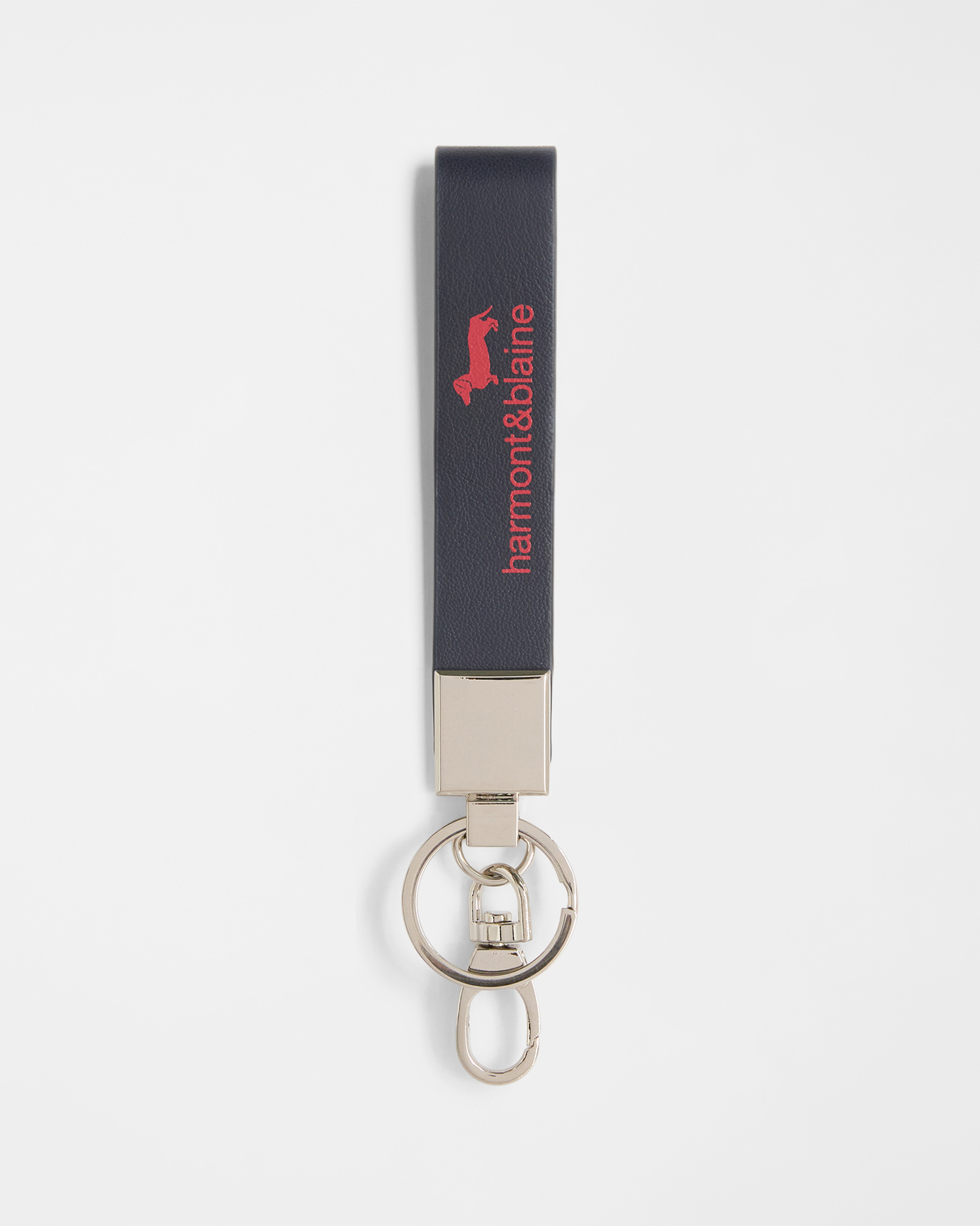Leather keychain with logo