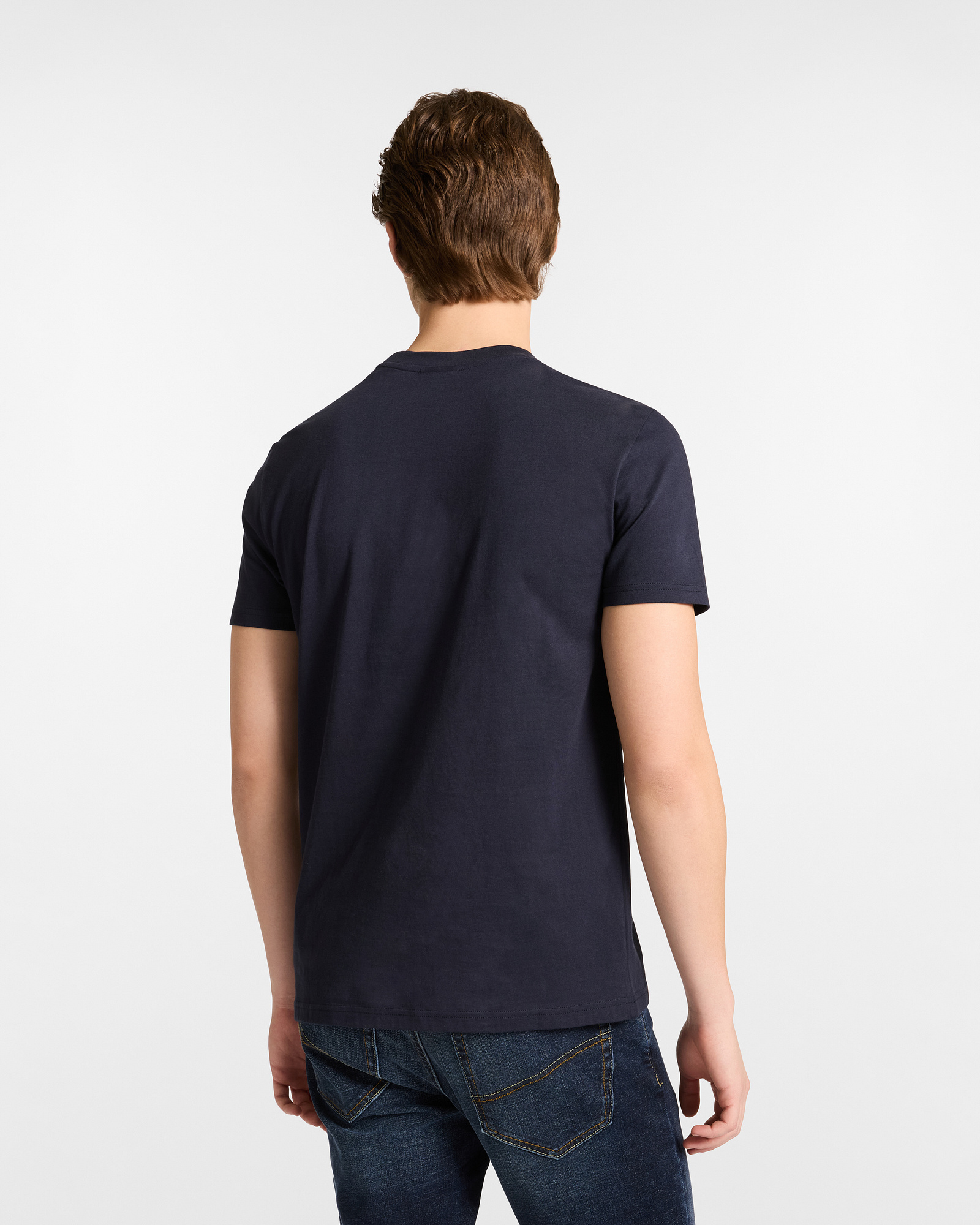 Cotton T-Shirt with 3D Dachshund, Navy Blue, large image number 1