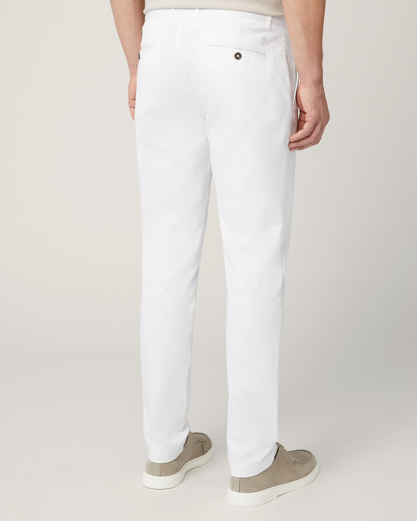 Pantaloni Chino In Twill, Bianco, large image number 1