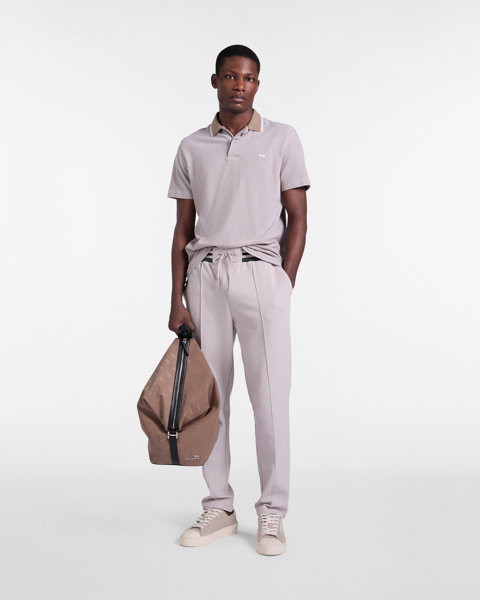 Men's Oxford piqu&eacute; polo shirt, Gray, large image number 3