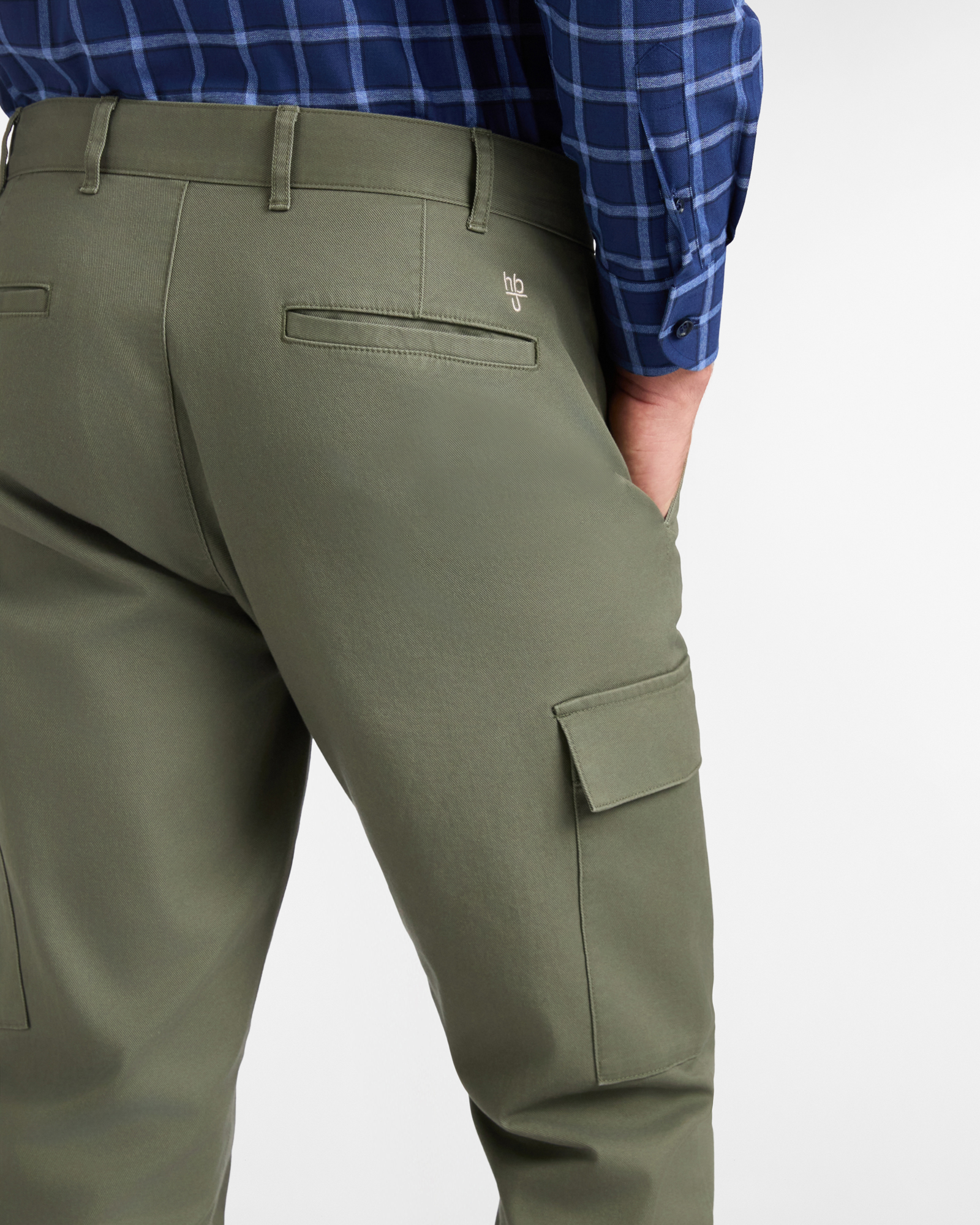 Pantaloni Cargo De-Stressed Fit, Verde Oliva, large image number 2