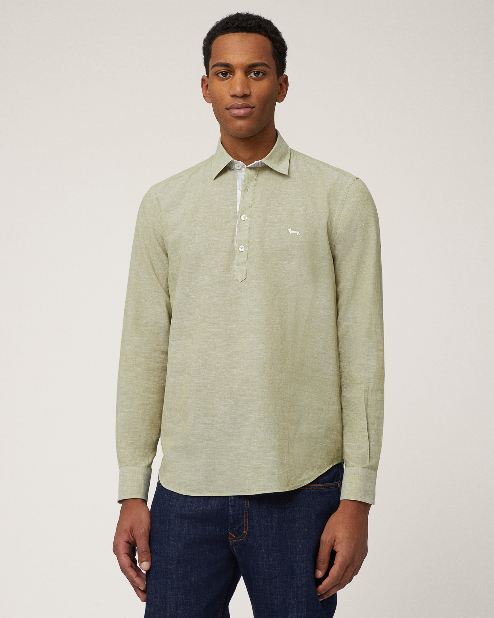 Polo Camicia A Maniche Lunghe