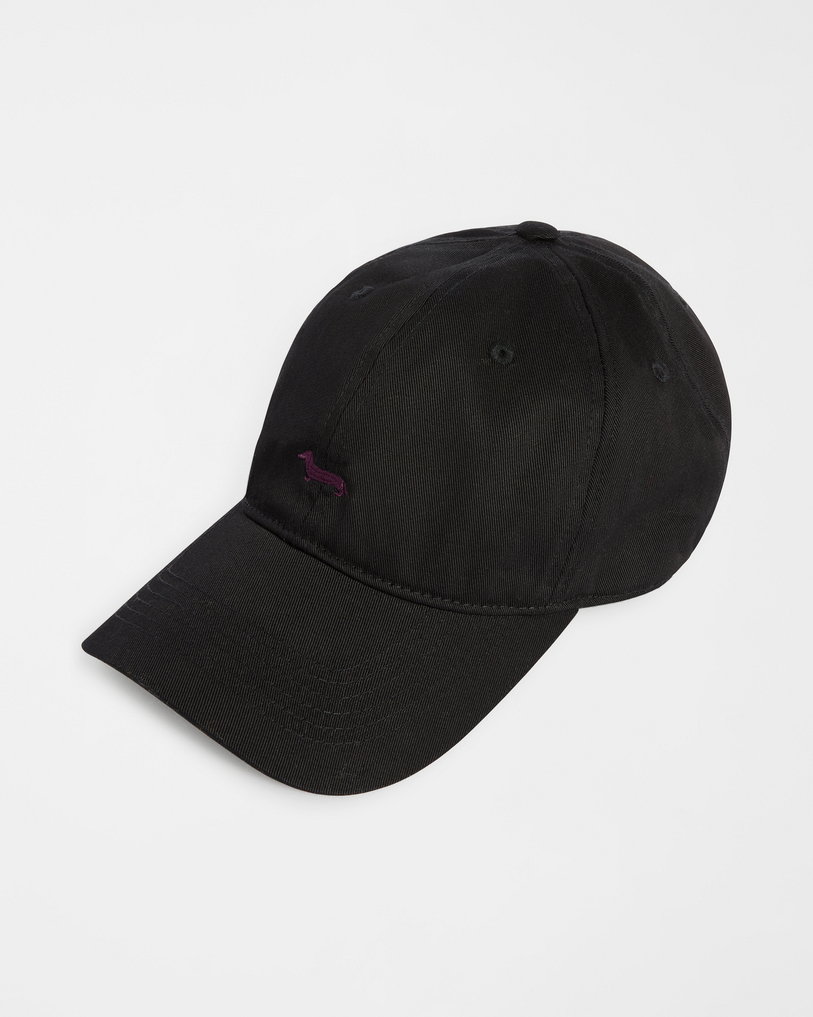 Baseball Cap with Dachshund, Black, large image number 1