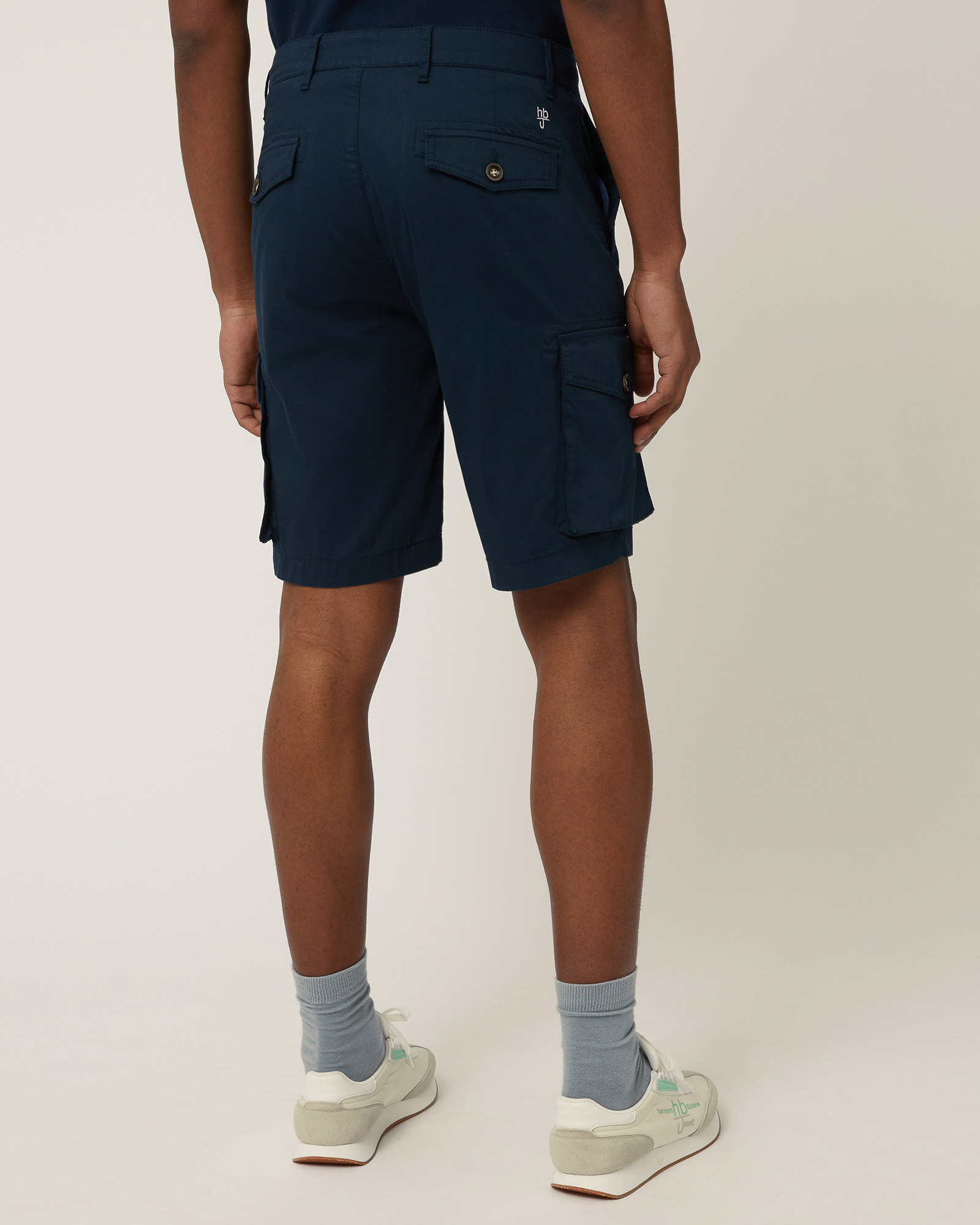 Bermuda Cargo Cotone Stretch, Blu Scuro, large image number 1