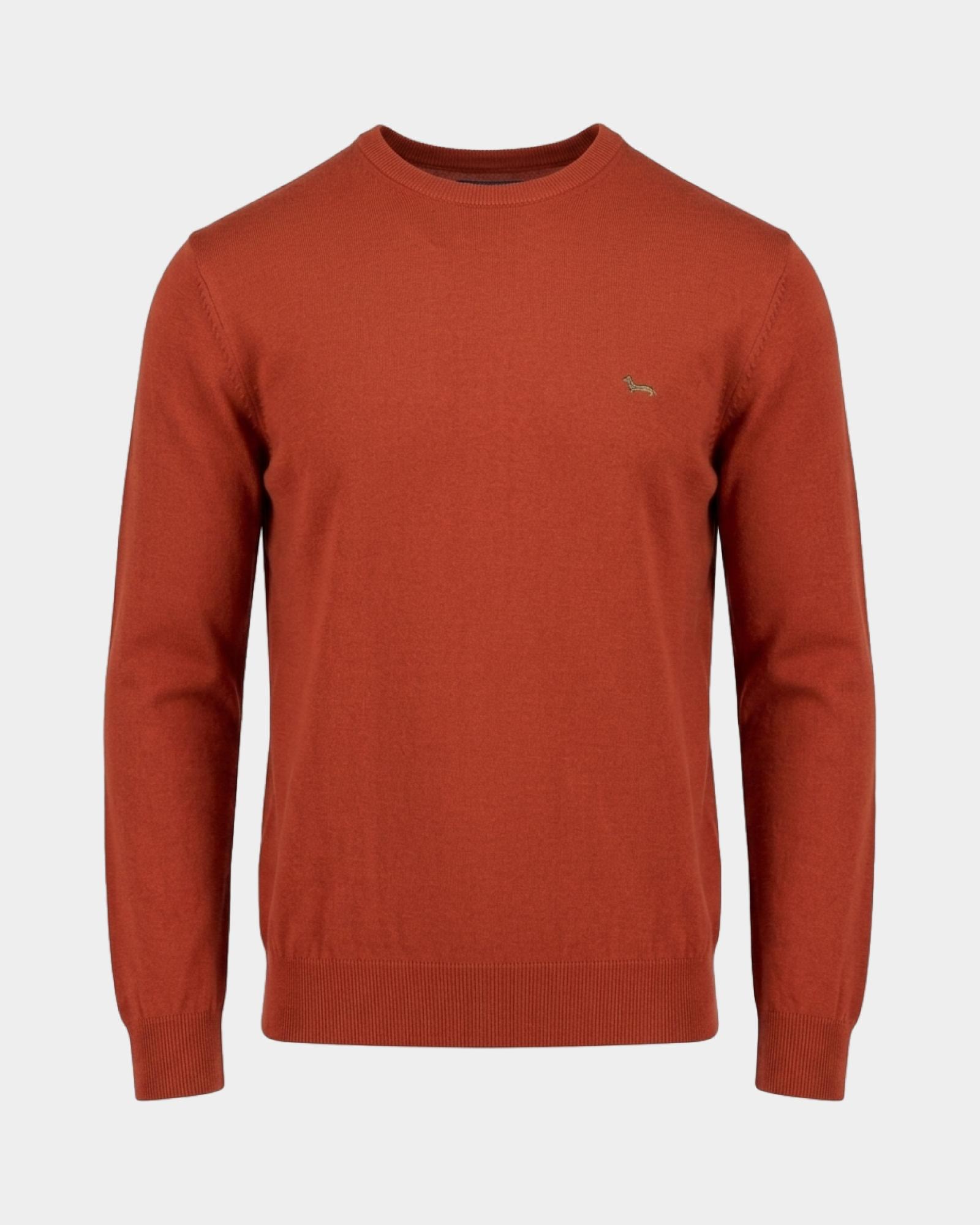 Maglia Uomo in misto lana e cotone  Regular Fit, ROSSO MATTONE, large