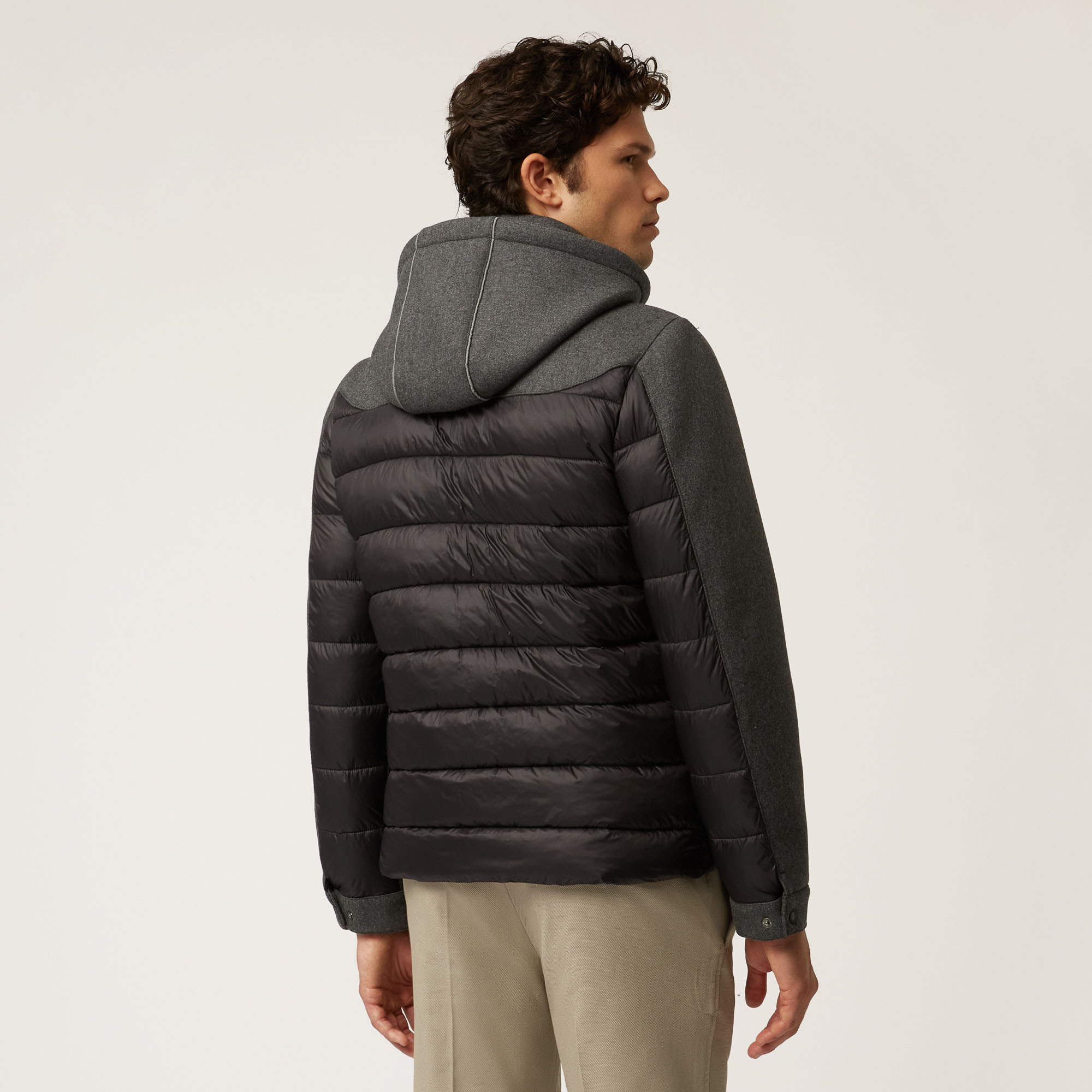 Ski Lounge Hooded Wool-Blend Jacket, Gray, large image number 1