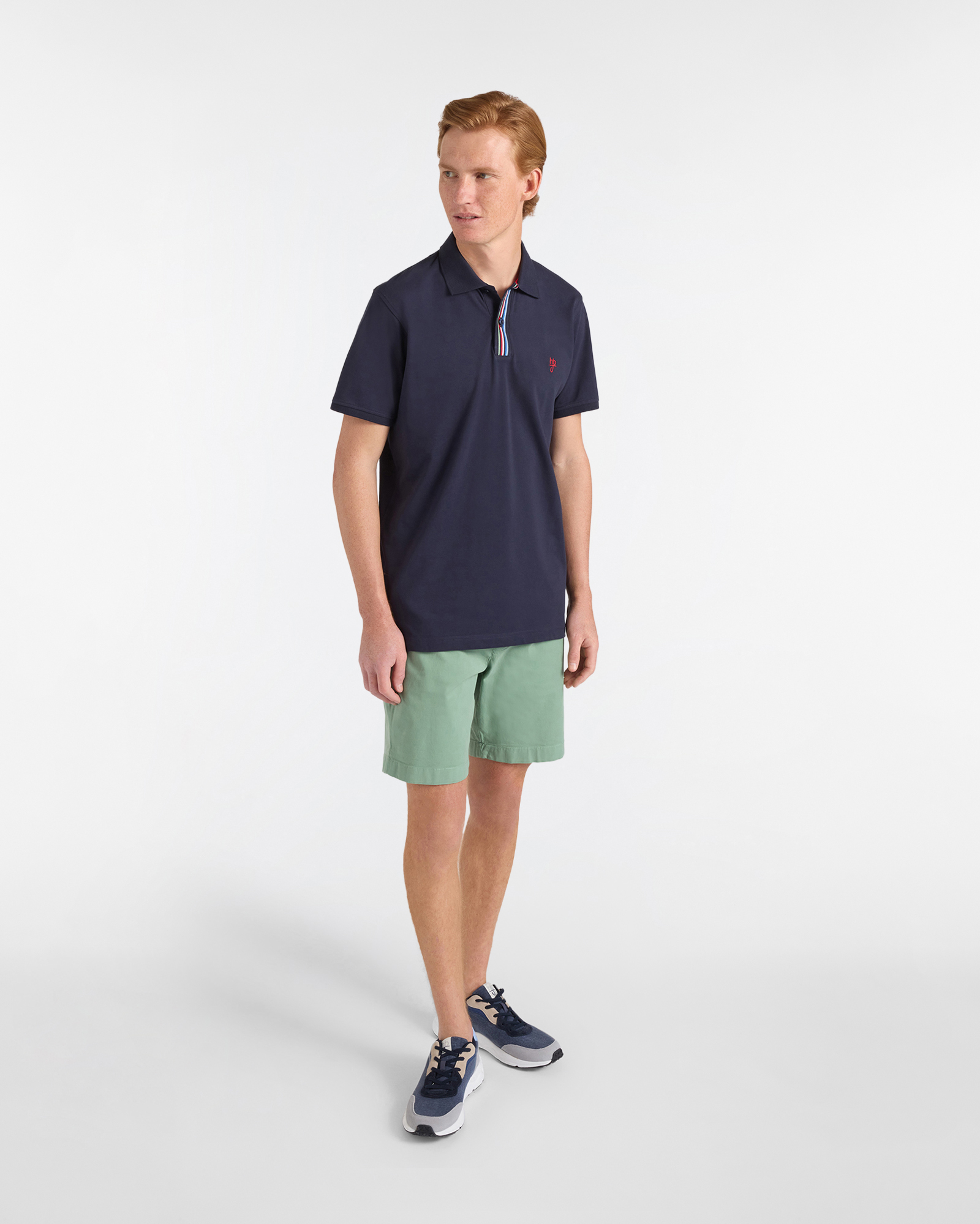 Polo uomo regular colletto multicolore, Blu scuro, large image number 3