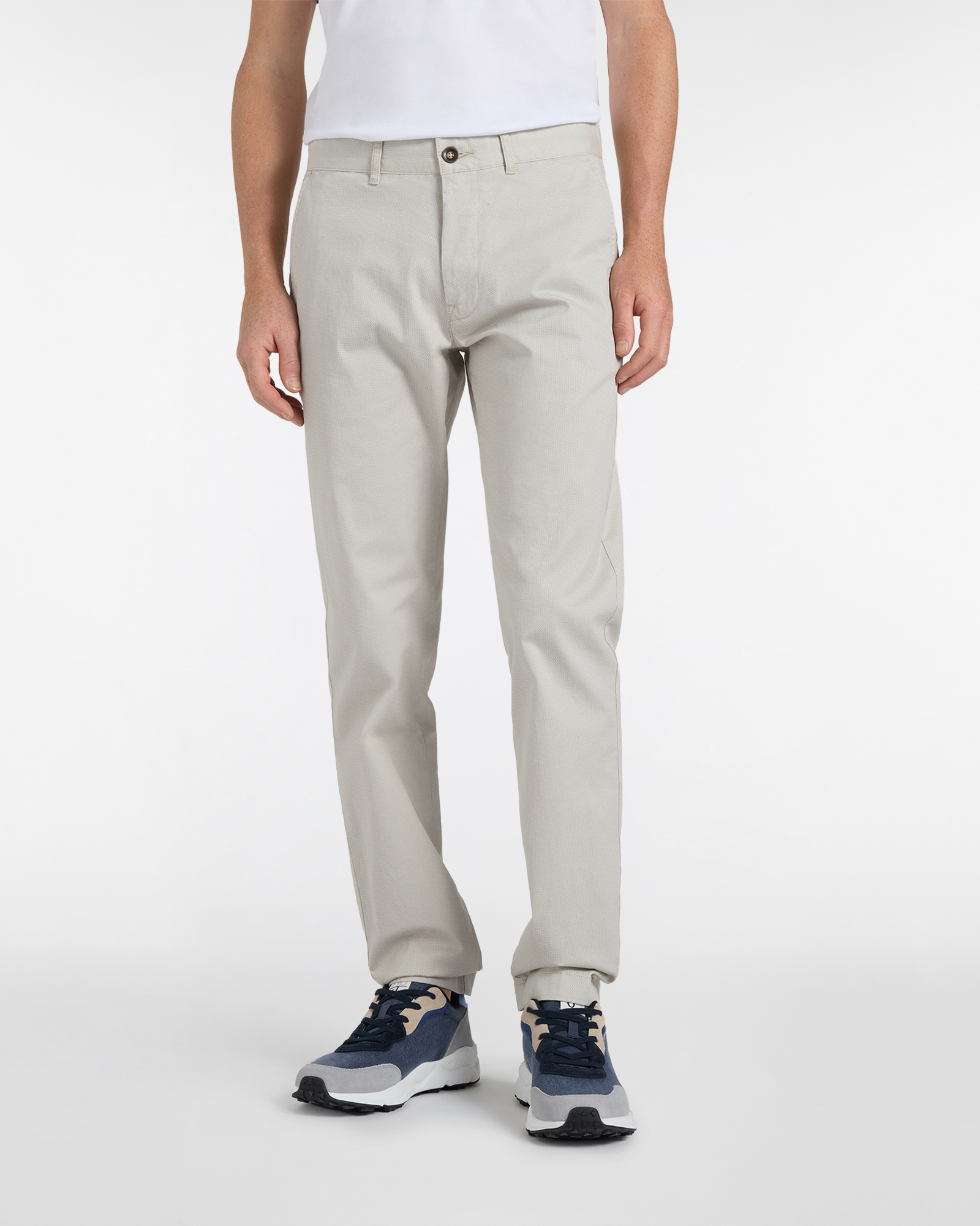 Chino Uomo in Tessuto Stampato Narrow Fit