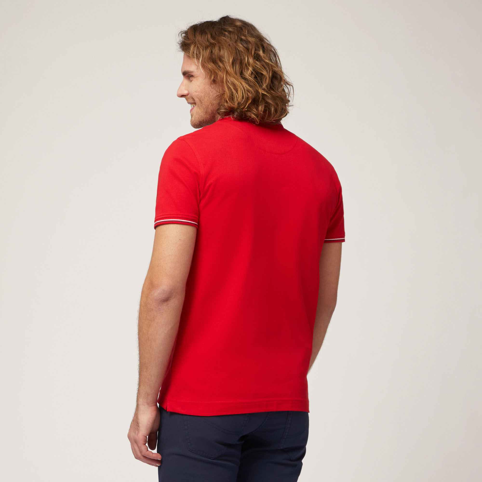 Poloshirt mit Streifen-Details, Rot, large image number 1