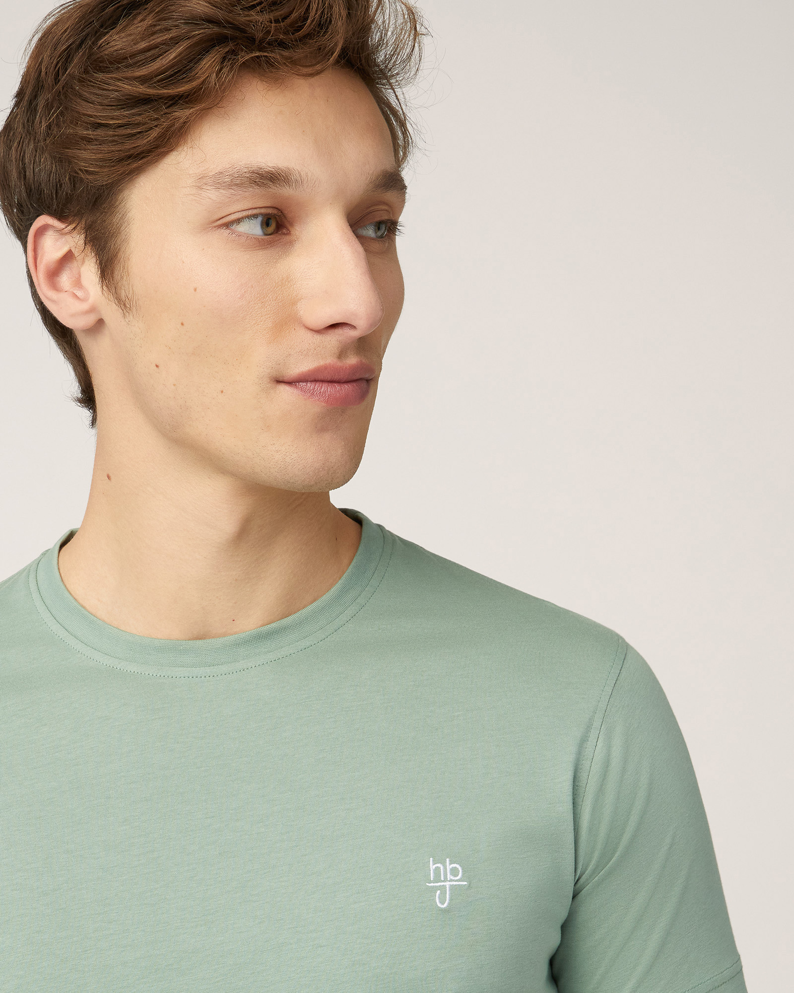 T-Shirt with Monogram, Moss Green, large image number 2