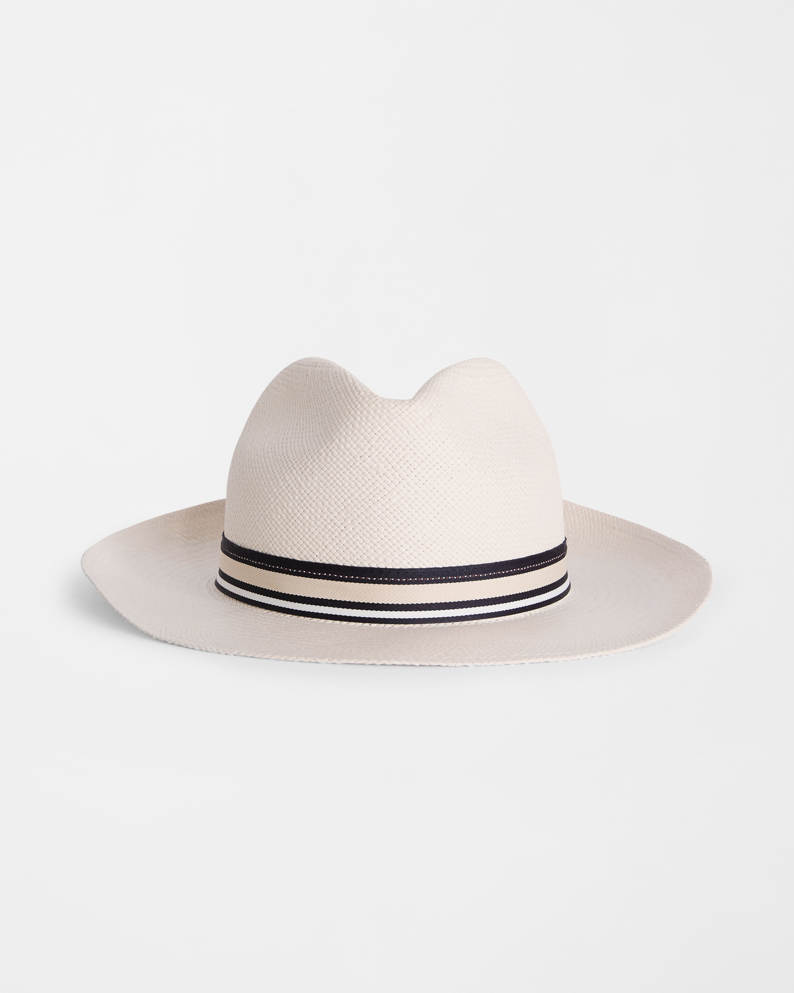 Men's Craftsmanship in Color straw Panama hat with embroidery
