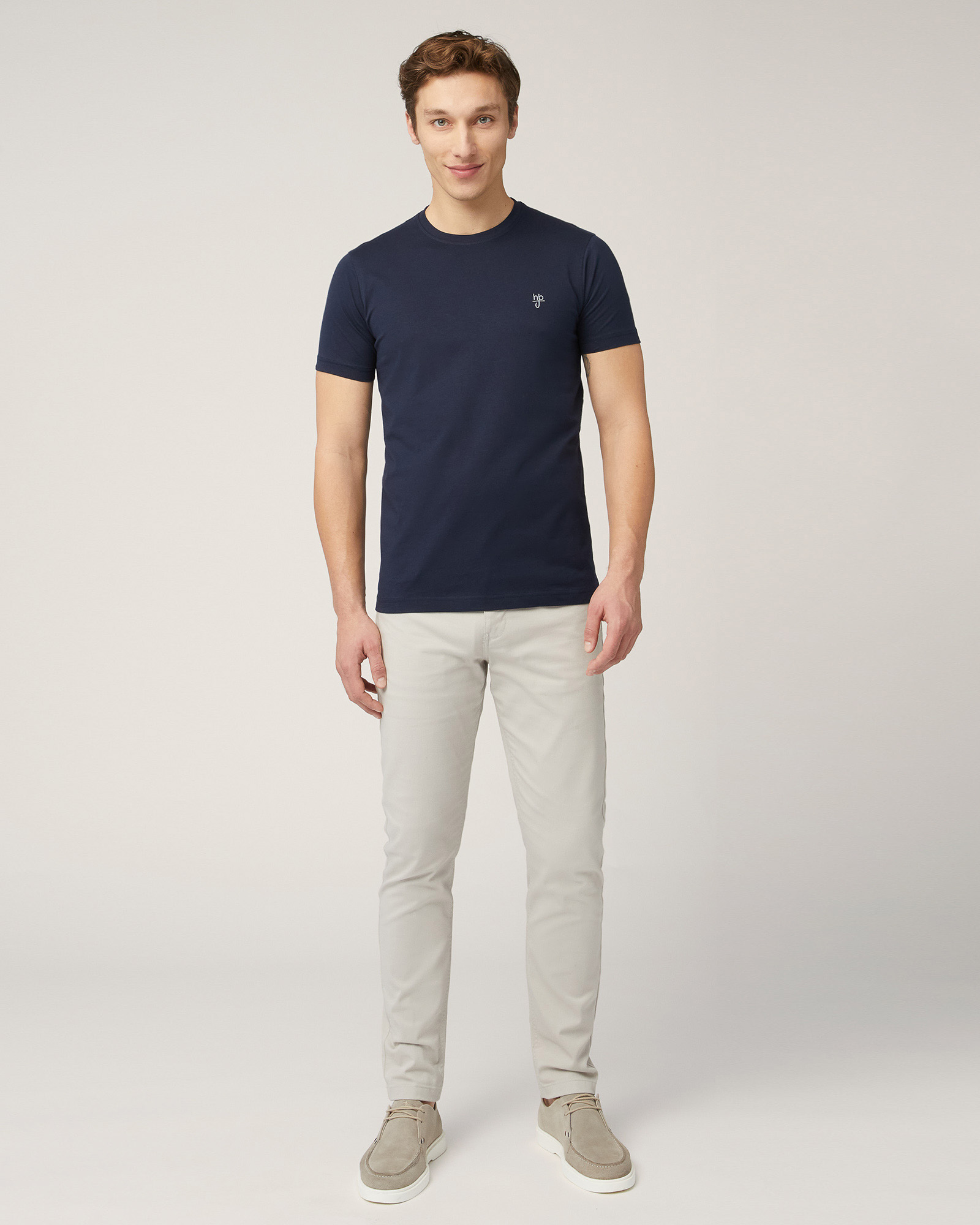 T-Shirt with Monogram, Dark Blue, large image number 3