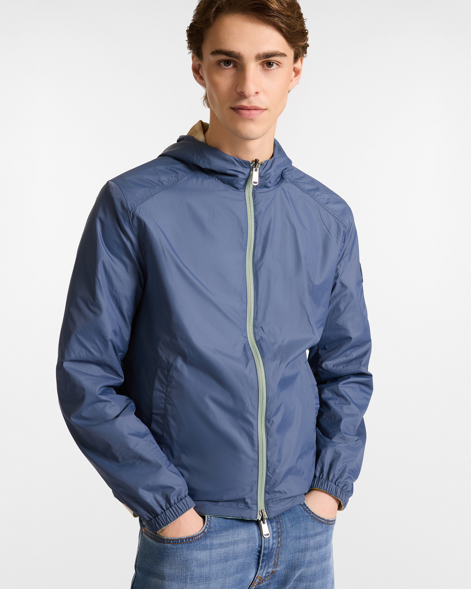 Reversible Zip Jacket, Light Green, large image number 2